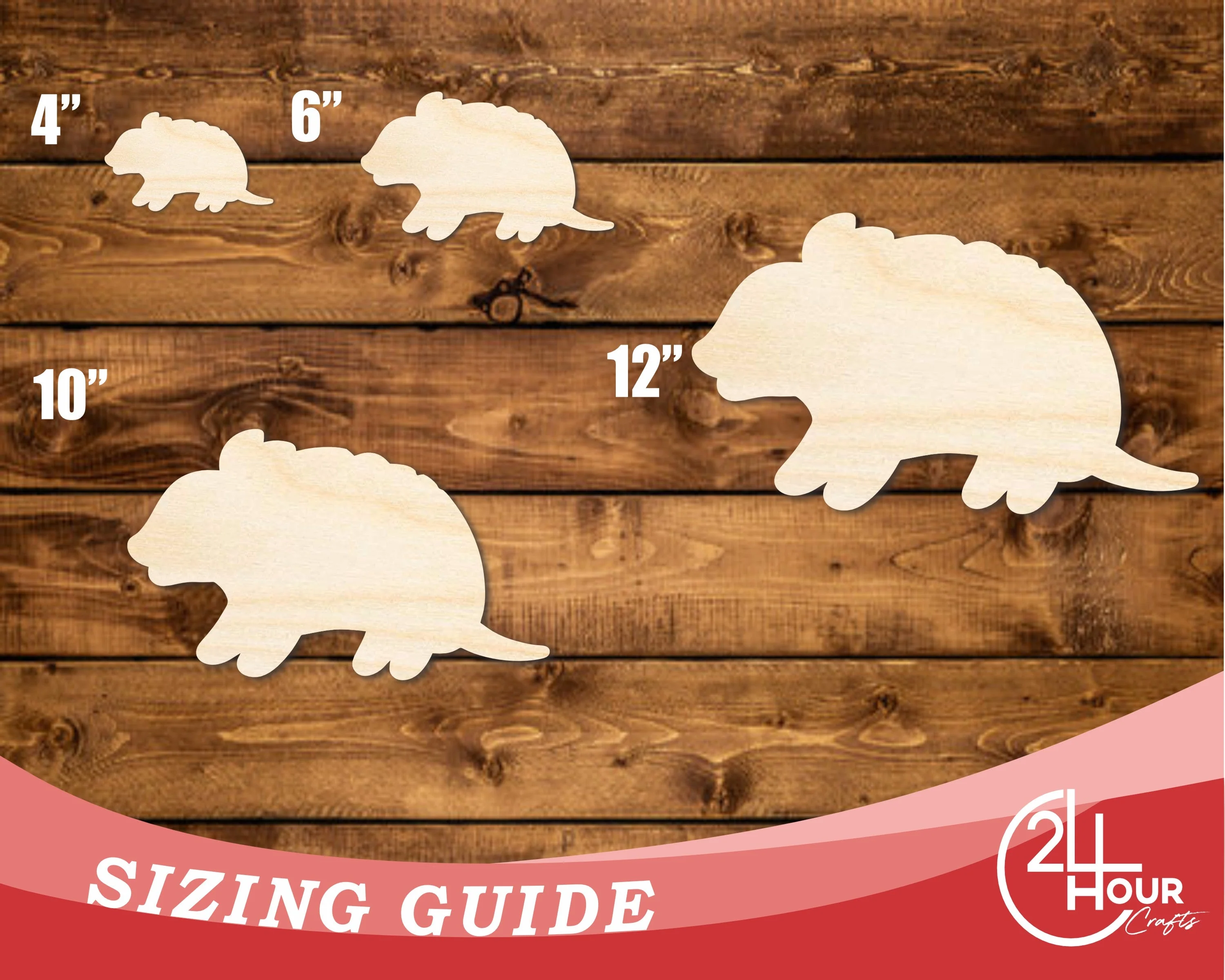 Unfinished Wood Armadillo Shape | DIY Craft Cutout | up to 46" DIY - Image 3