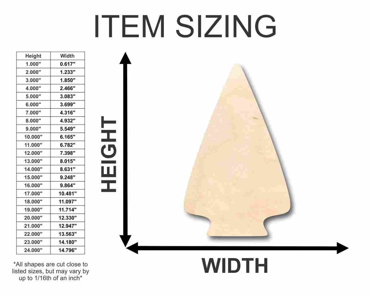 Unfinished Wood Arrowhead Shape - Craft - up to 46" DIY - Image 2
