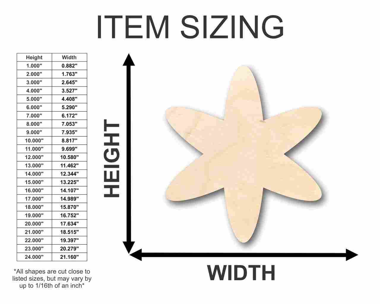 Unfinished Wood Asterisk Symbol - Craft - up to 46" DIY - Image 2