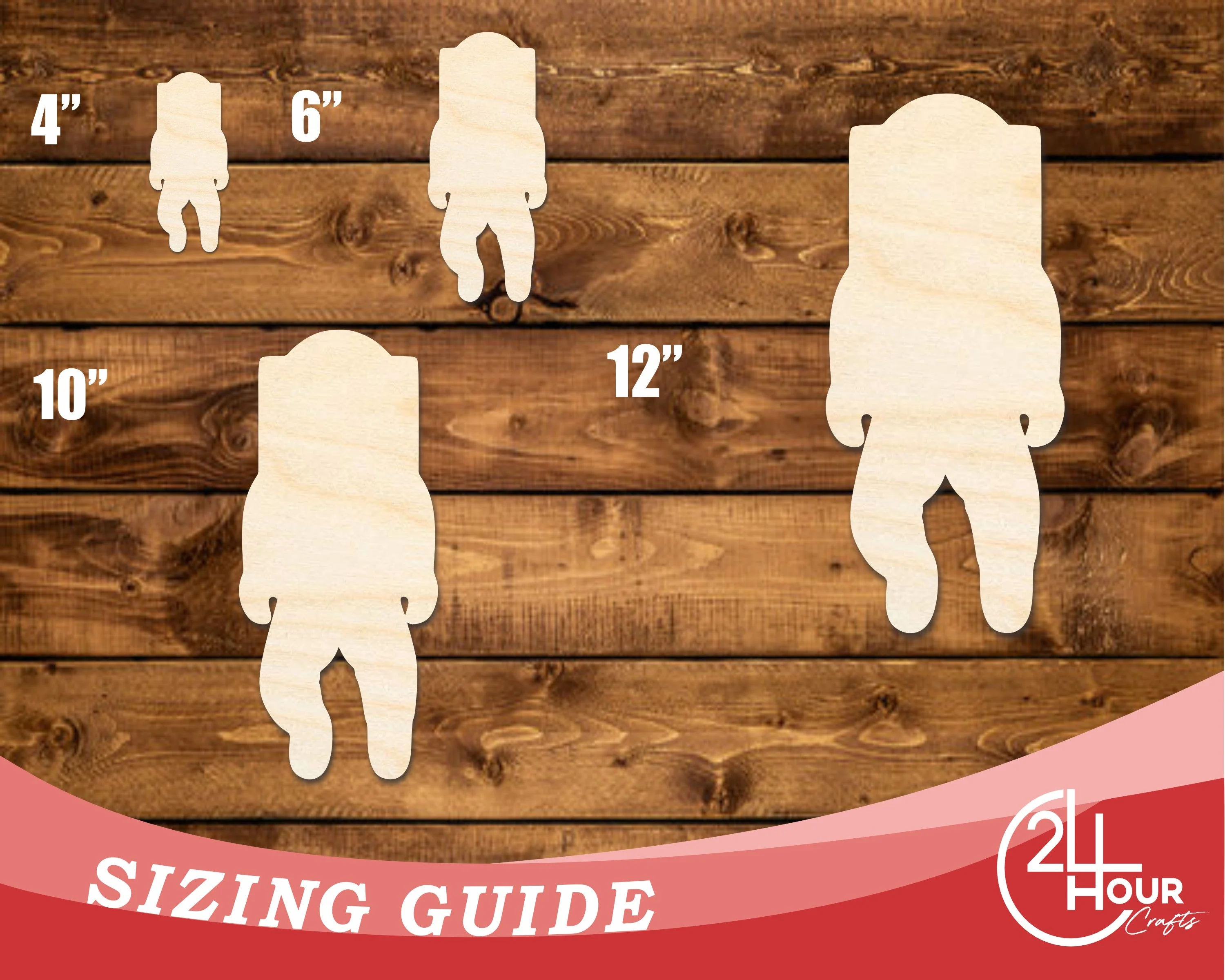 Unfinished Wood Astronaut Shape | DIY Craft Cutout | up to 46" DIY - Image 3