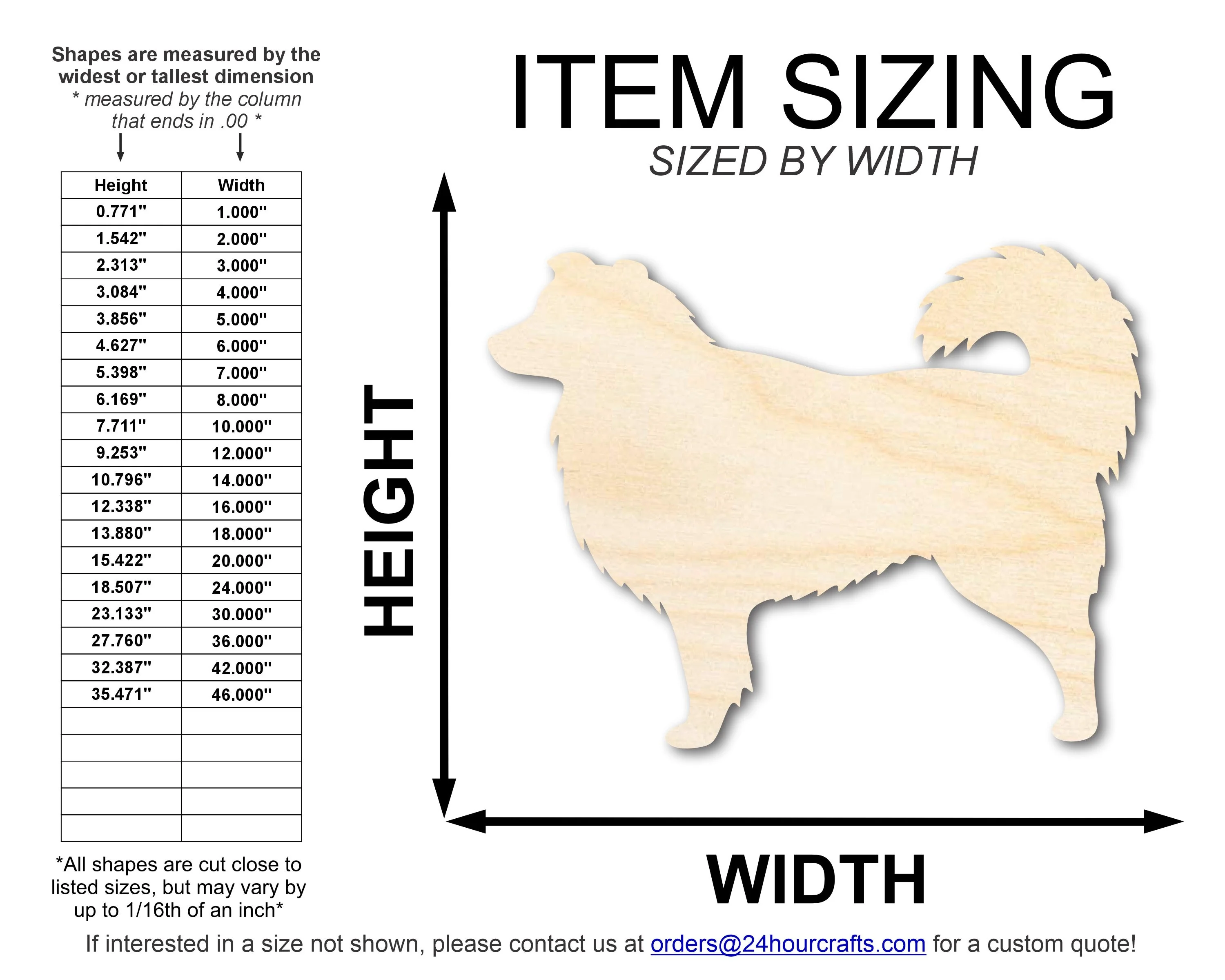 Unfinished Wood Australian Shepherd Shape | DIY Dog Craft Cutout | Up to 36" - Image 2
