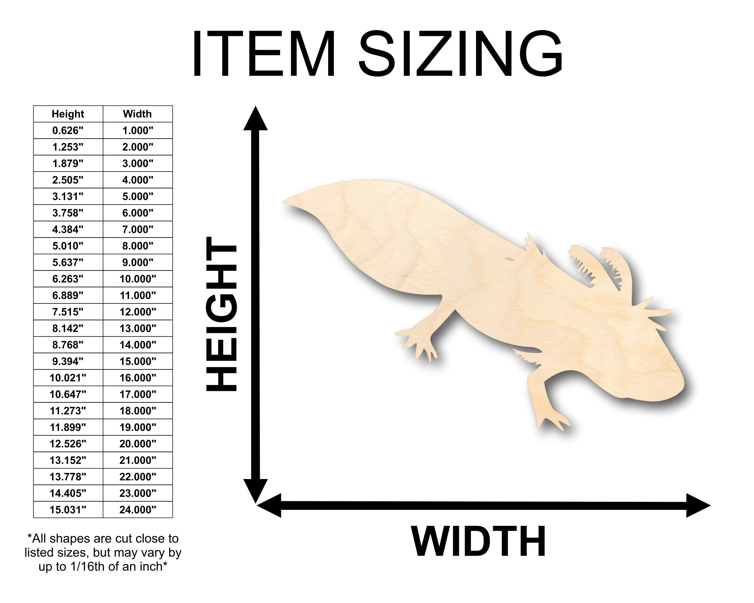 Unfinished Wood Axolotl Shape - Craft - up to 46" DIY - Image 2