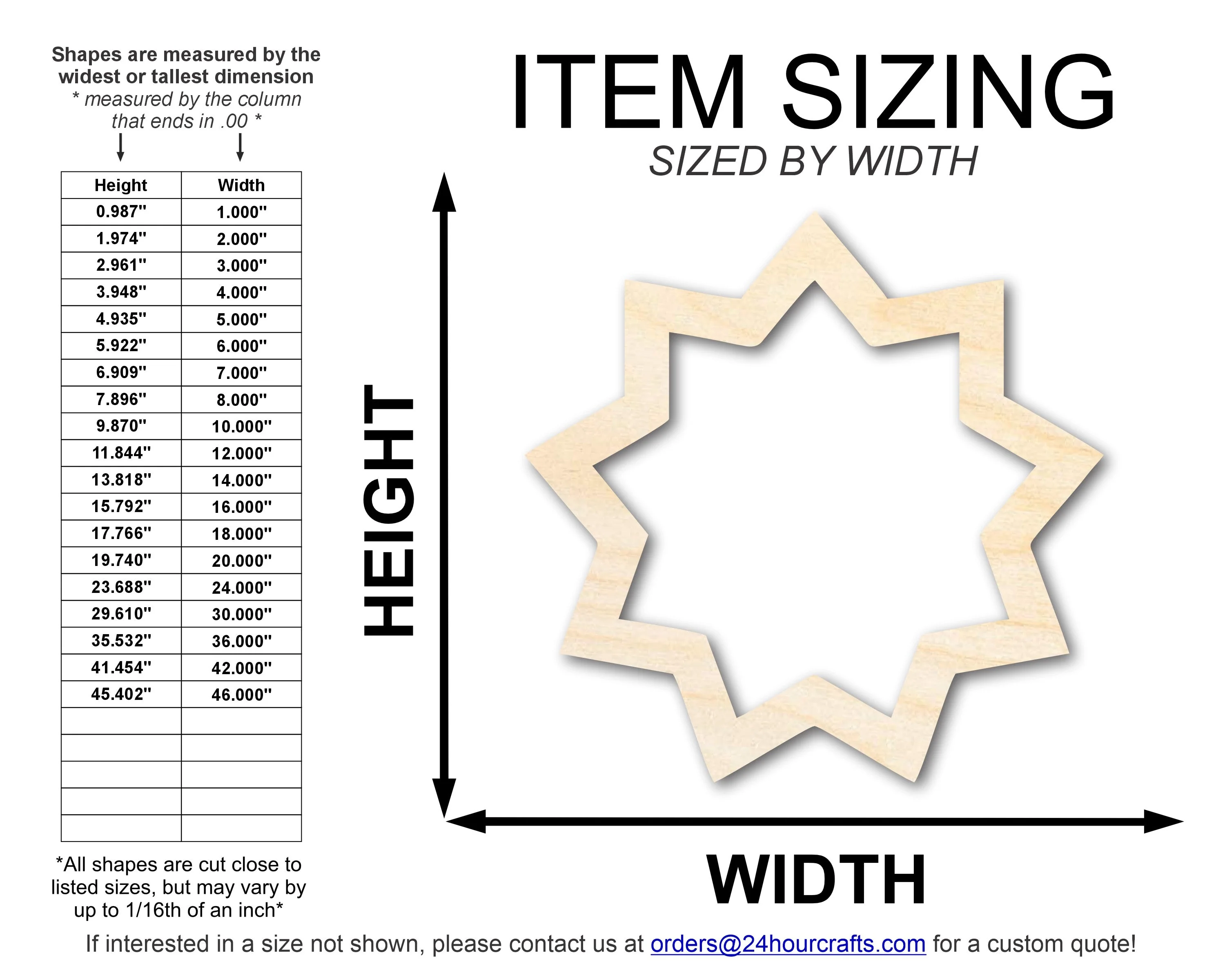 Unfinished Wood Baha'i Symbol Shape | DIY Craft Cutout | up to 46" DIY - Image 2