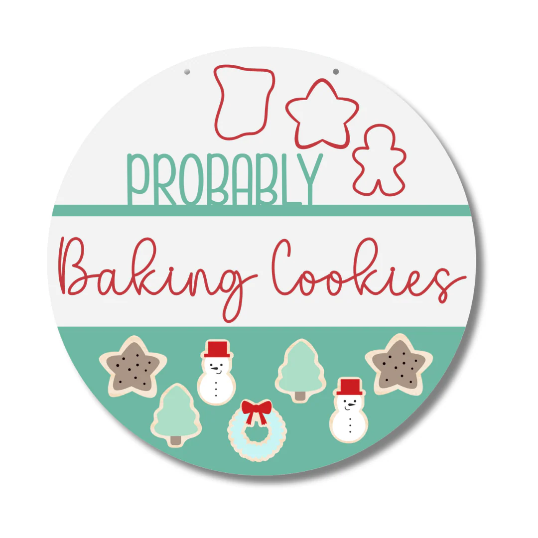 Unfinished Wood Baking Cookies Door Sign Kit | Wood Craft Cutouts | 1/4" Thick | - Image 2