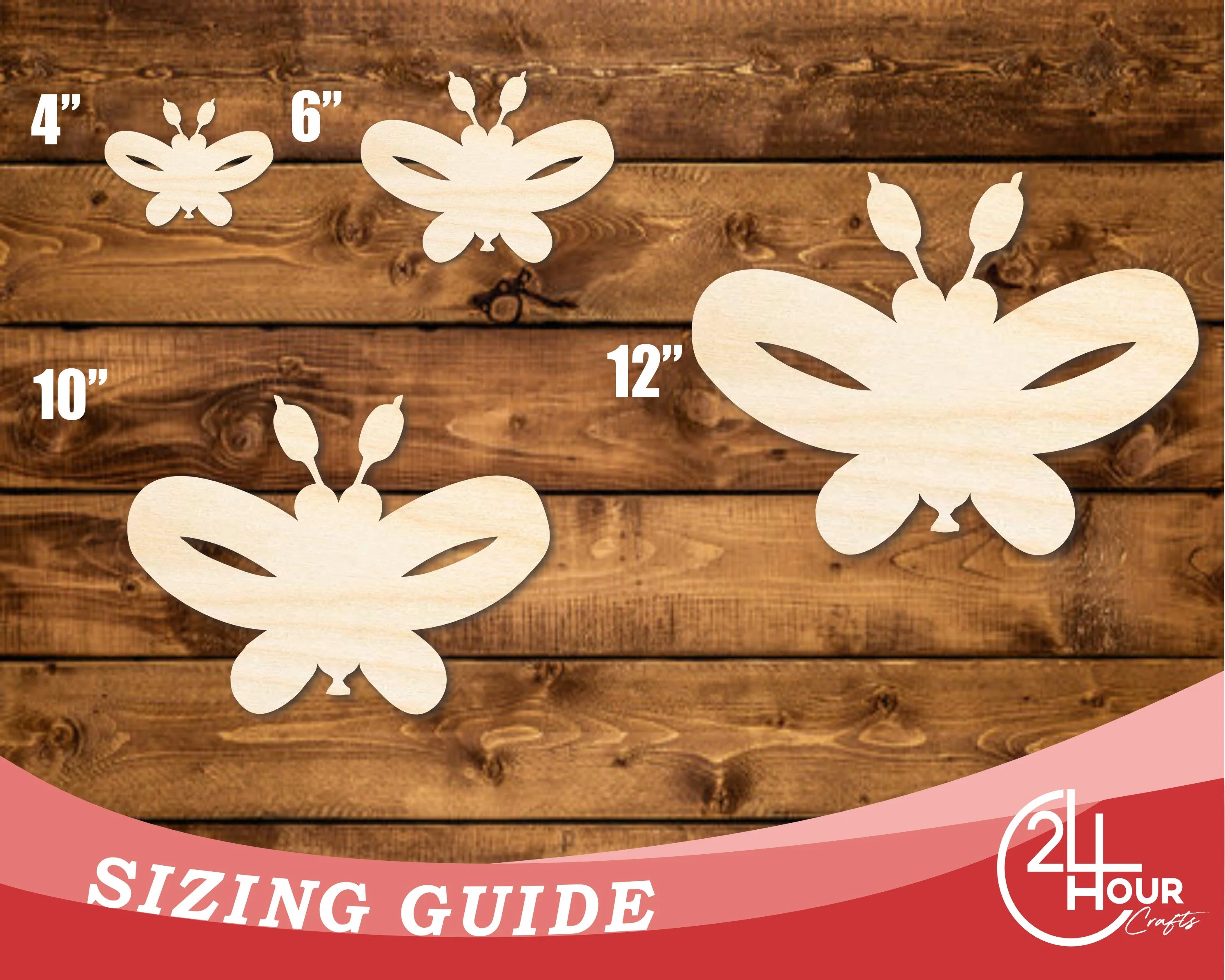 Unfinished Wood Balloon Butterly Shape | DIY Craft Cutout | up to 46" DIY - Image 3