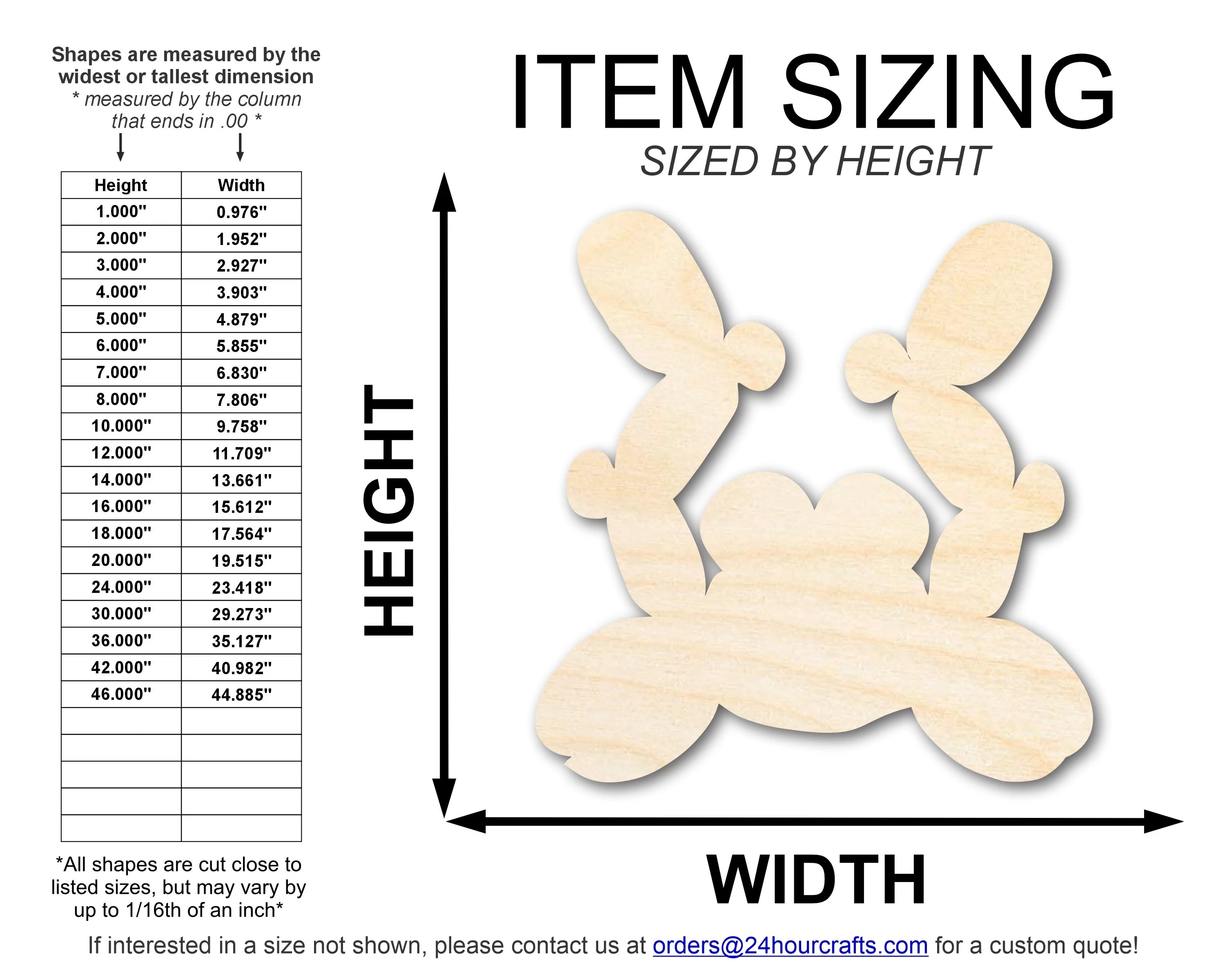 Unfinished Wood Balloon Crab Shape | DIY Craft Cutout | up to 46" DIY - Image 2