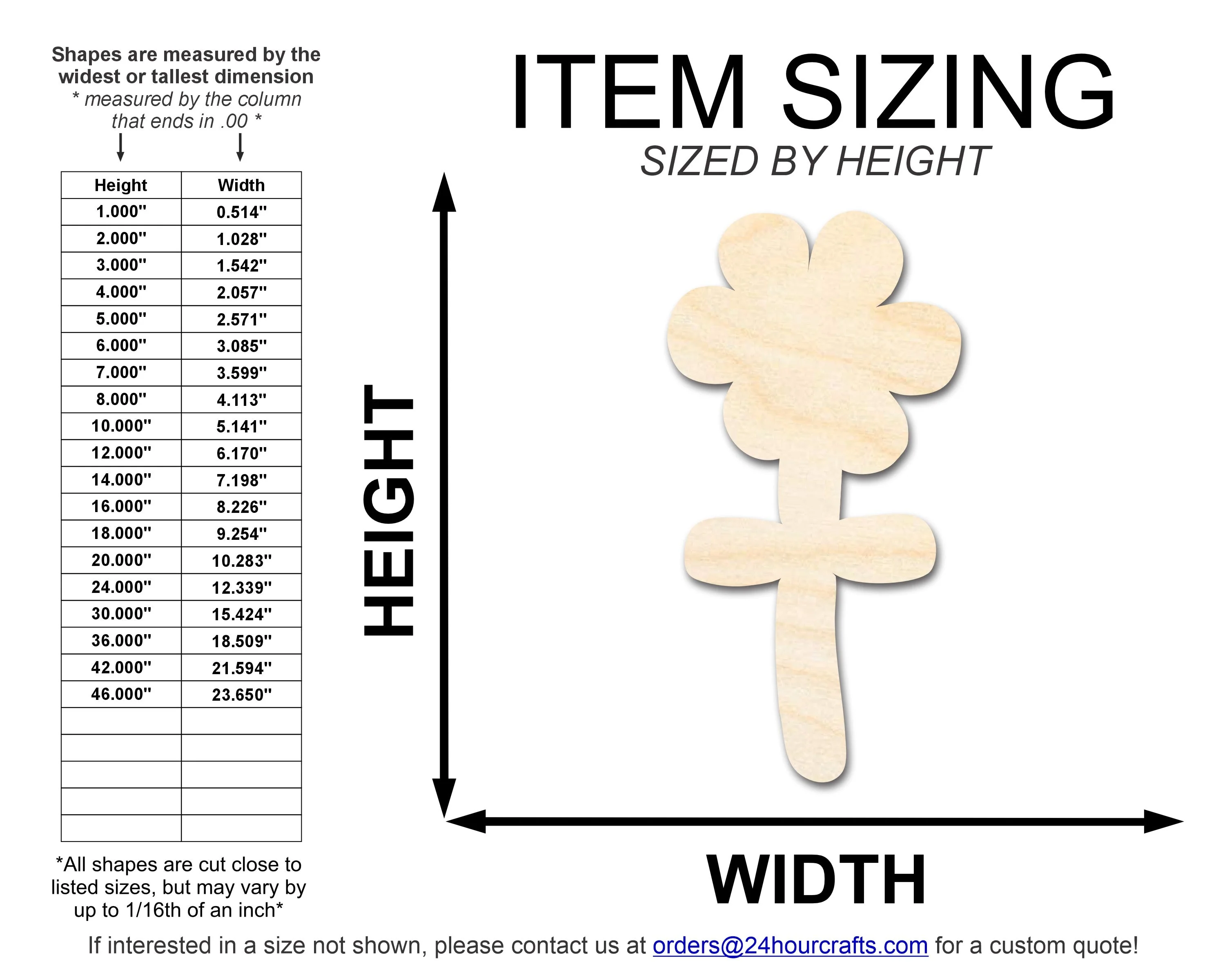 Unfinished Wood Balloon Flower Shape | DIY Craft Cutout | up to 46" DIY - Image 2