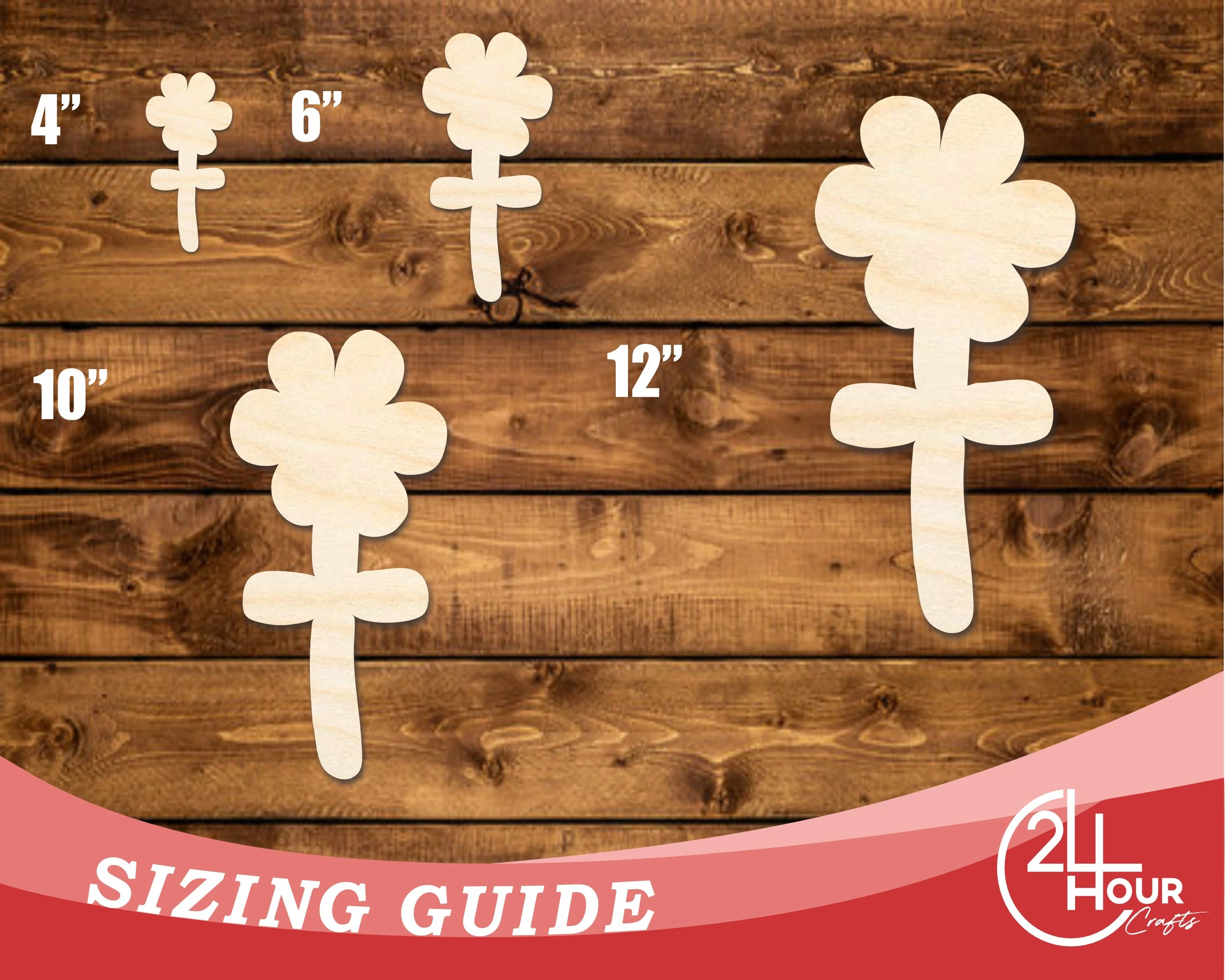 Unfinished Wood Balloon Flower Shape | DIY Craft Cutout | up to 46" DIY - Image 3