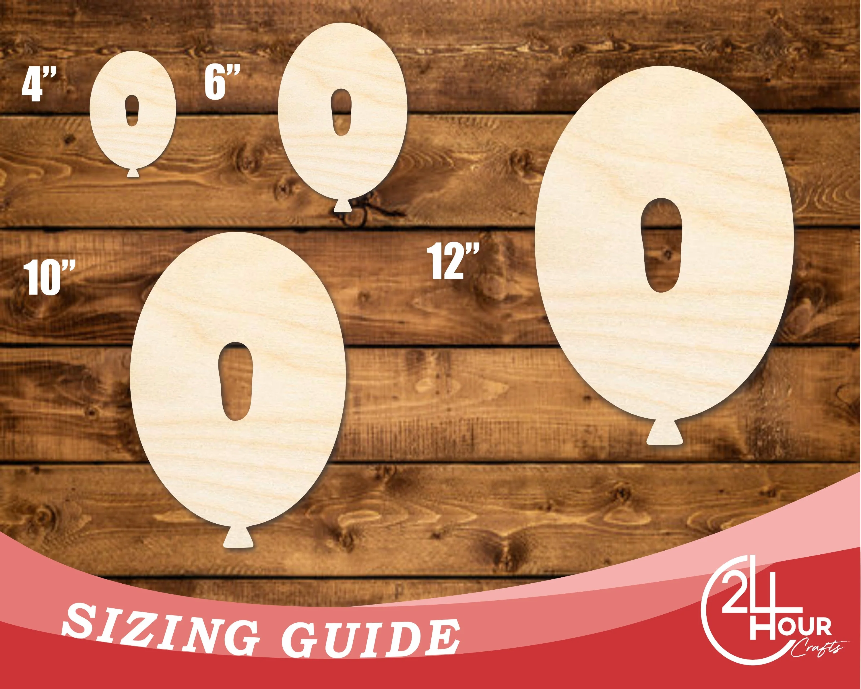 Unfinished Wood Balloon Letter O Shape | DIY Craft Cutout | up to 46" DIY - Image 3