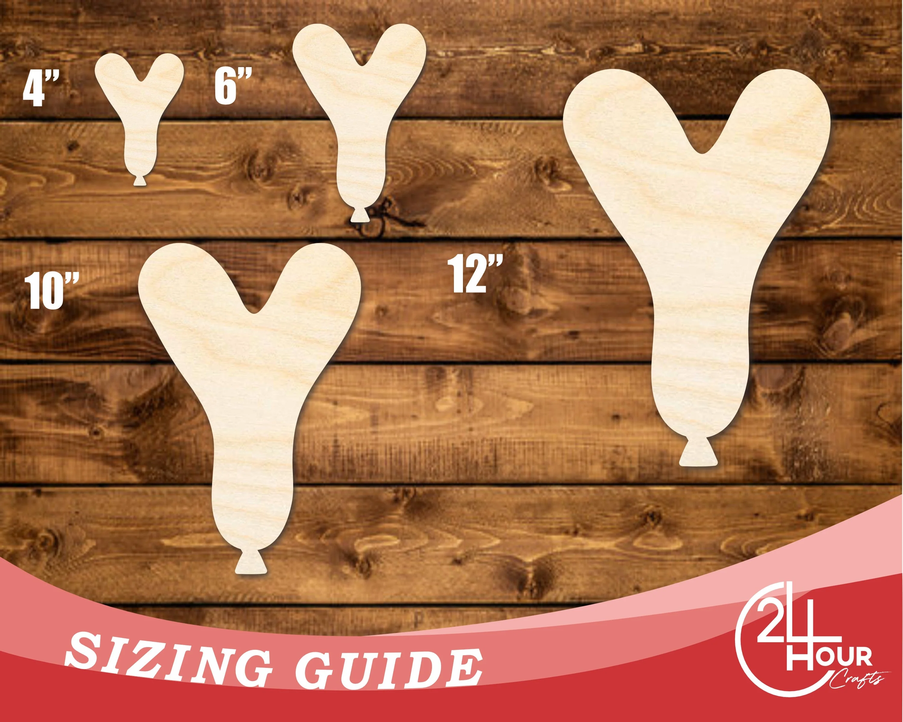 Unfinished Wood Balloon Letter Y Shape | DIY Craft Cutout | up to 46" DIY - Image 3