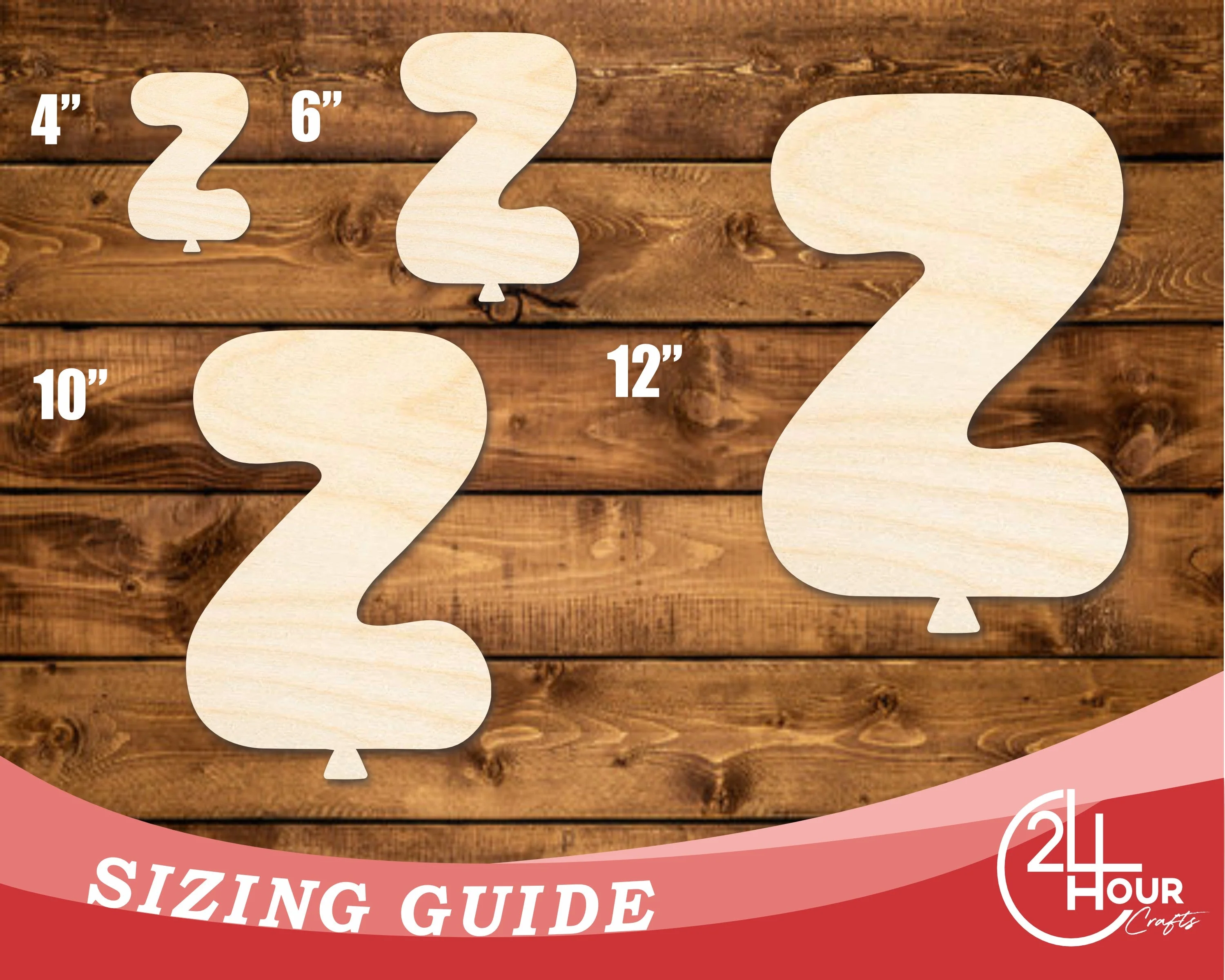 Unfinished Wood Balloon Letter Z Shape | DIY Craft Cutout | up to 46" DIY - Image 3