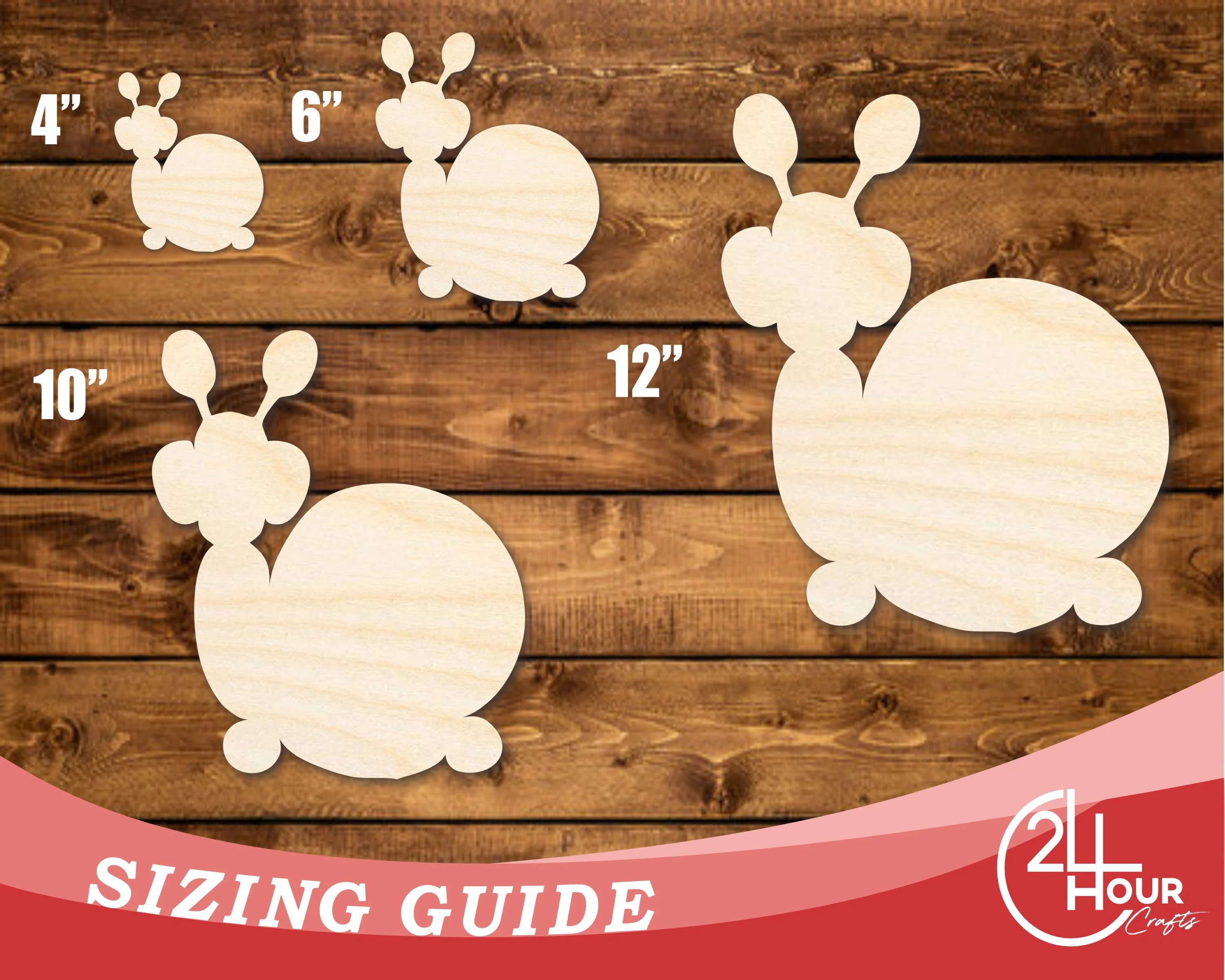 Unfinished Wood Balloon Snail Shape | DIY Craft Cutout | up to 46" DIY - Image 3