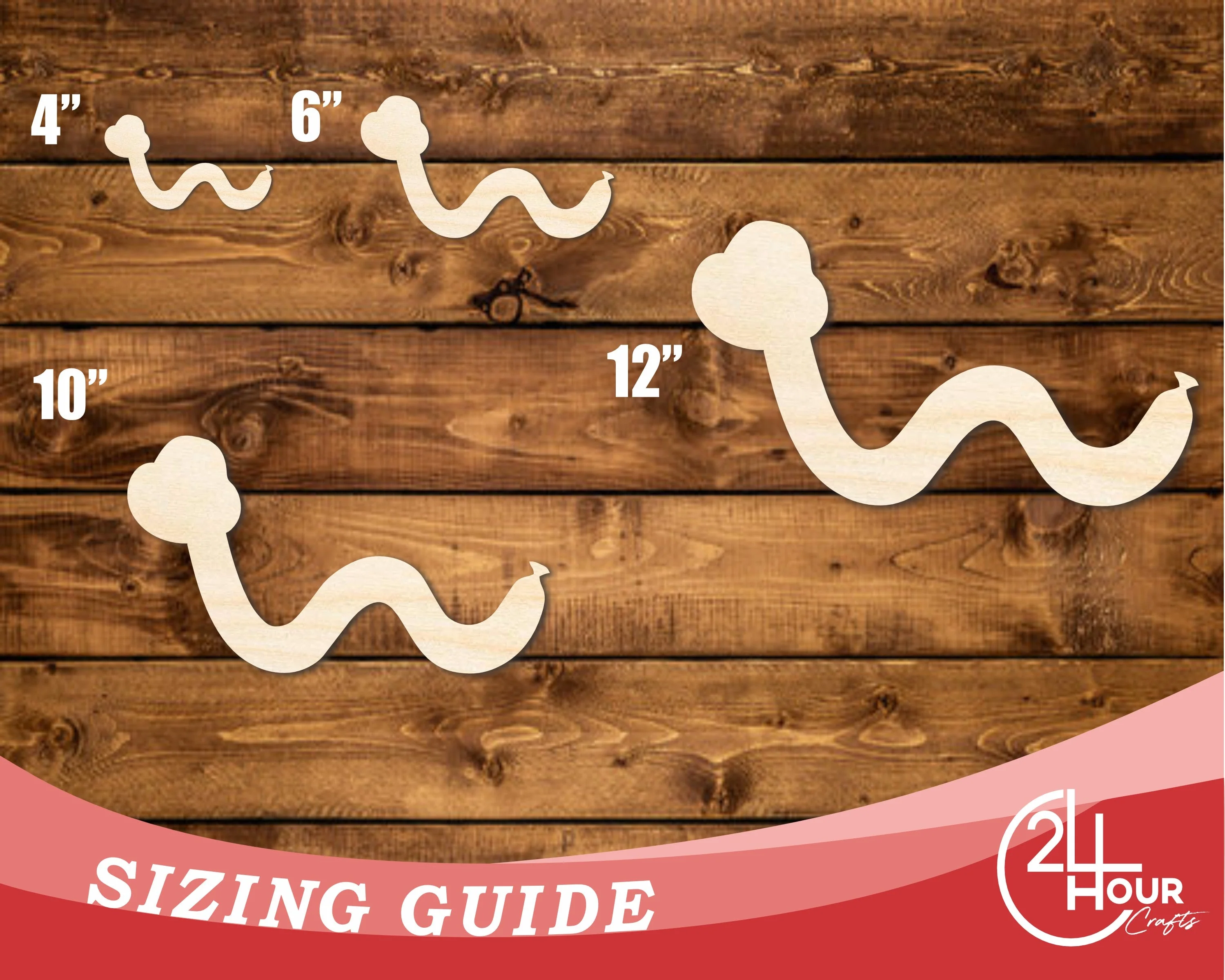 Unfinished Wood Balloon Snake Shape | DIY Craft Cutout | up to 46" DIY - Image 3