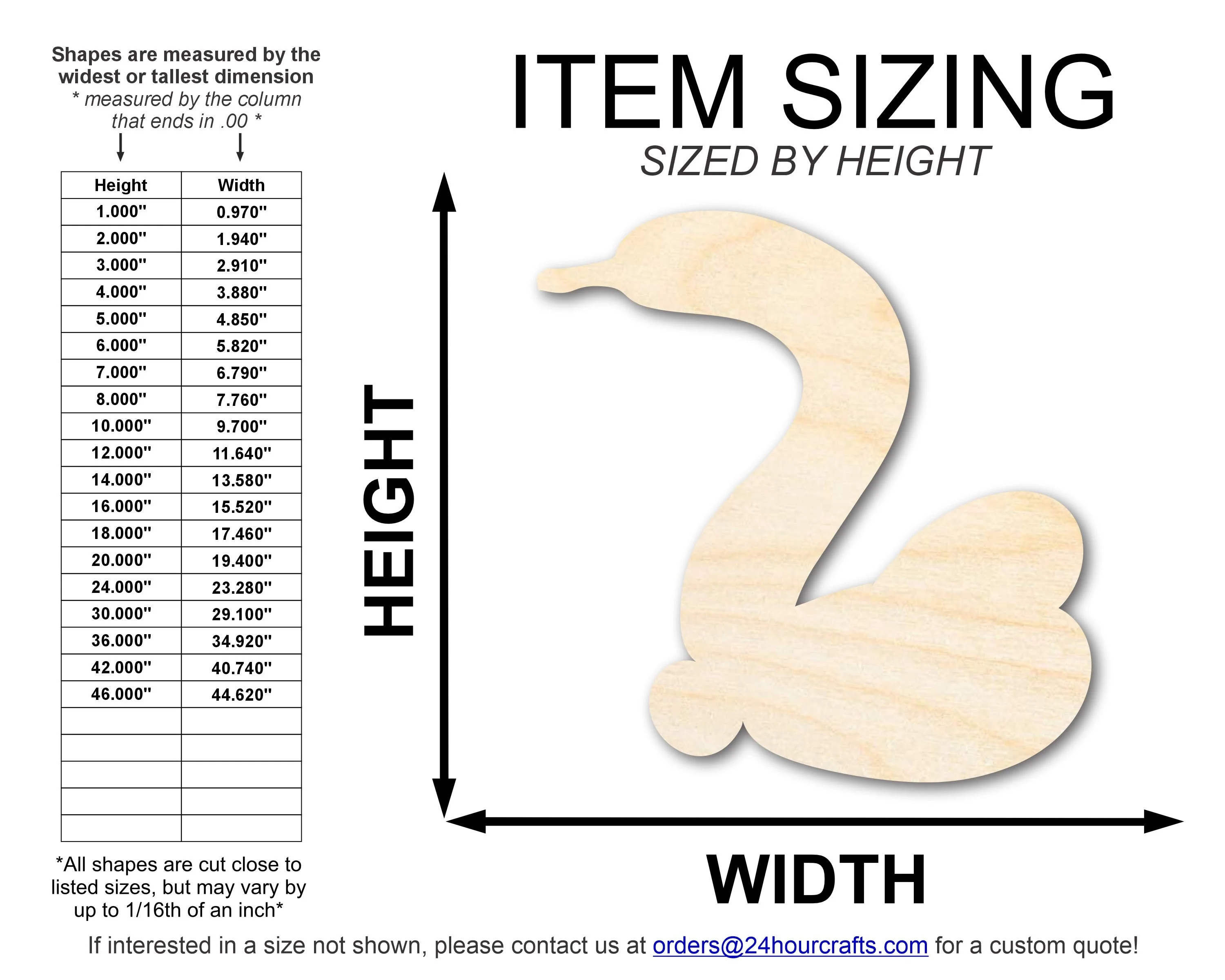 Unfinished Wood Balloon Swan Shape | DIY Craft Cutout | up to 46" DIY - Image 2