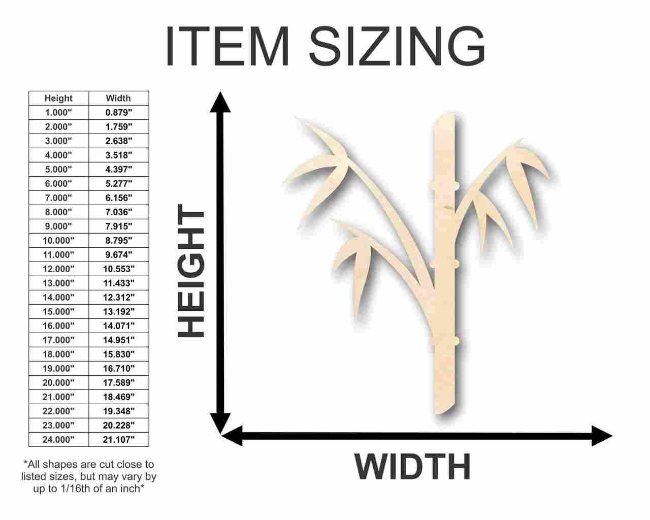 Unfinished Wood Bamboo Shape - Craft - up to 46" DIY - Image 2