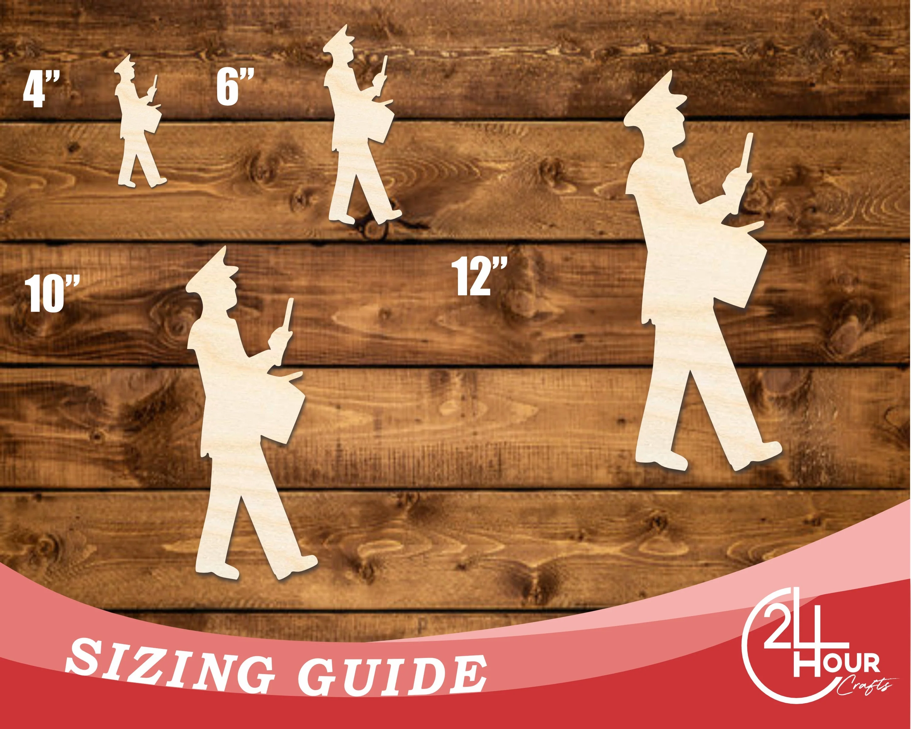 Unfinished Wood Band Dummer Player Shape | DIY Craft Cutout | up to 46" DIY - Image 3