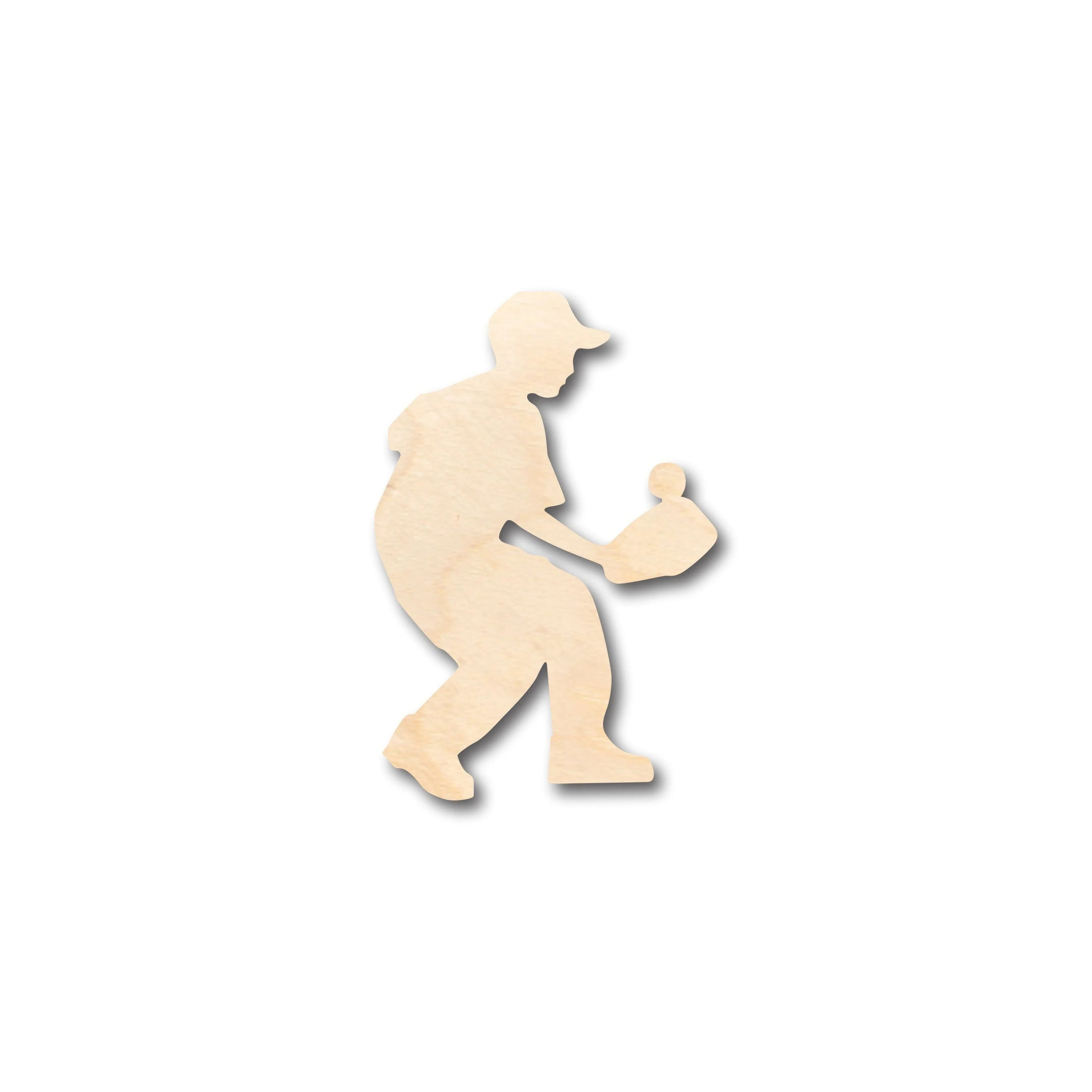 Unfinished Wood Baseball Catch Shape - Craft - up to 46" DIY