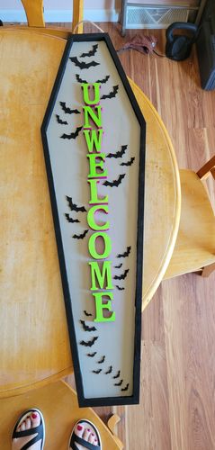 Unfinished Wood Bat Halloween Silhouette - Craft- up to 46" DIY - Image 5