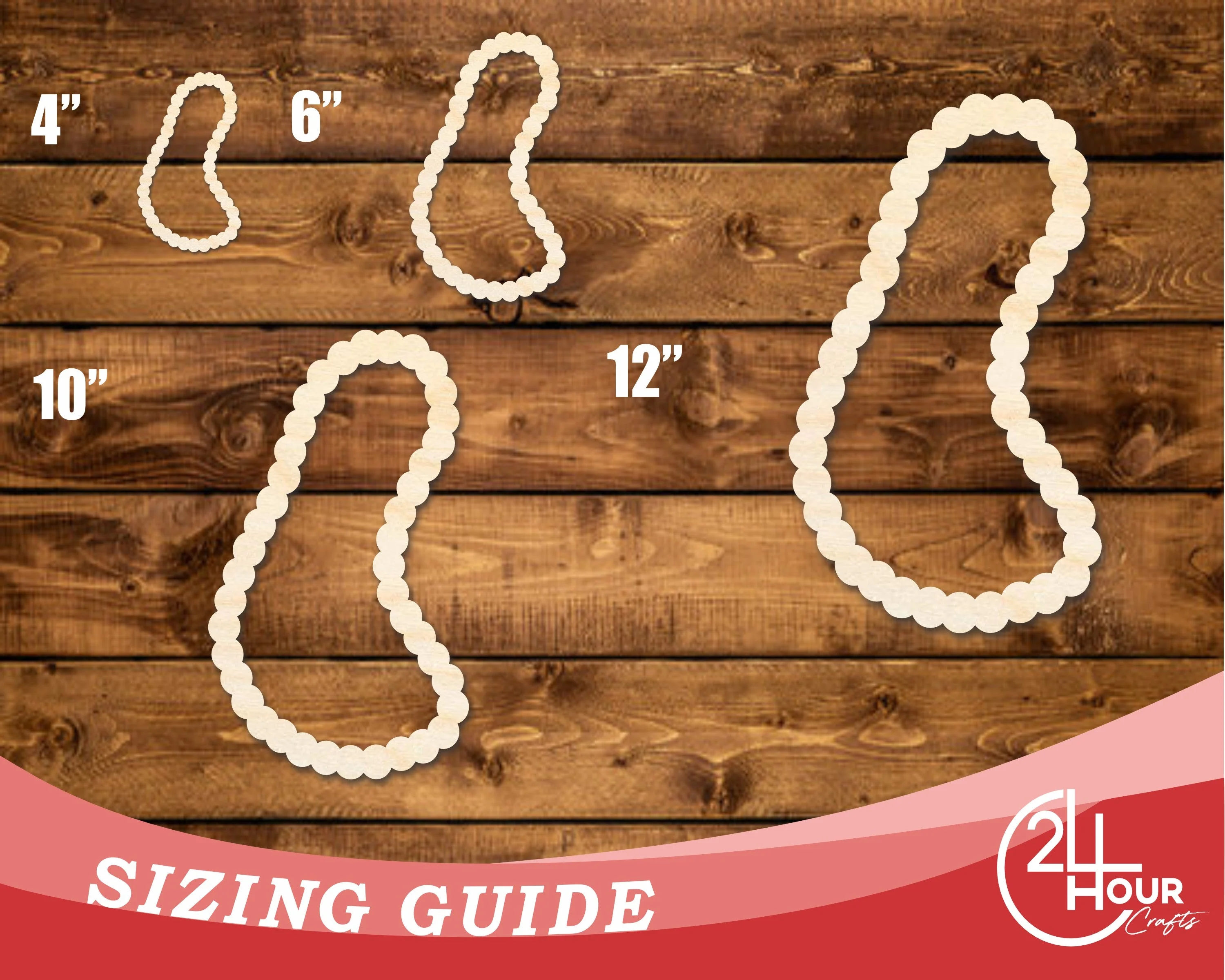 Unfinished Wood Beaded Necklace Shape | DIY Craft Cutout | up to 46" DIY - Image 3