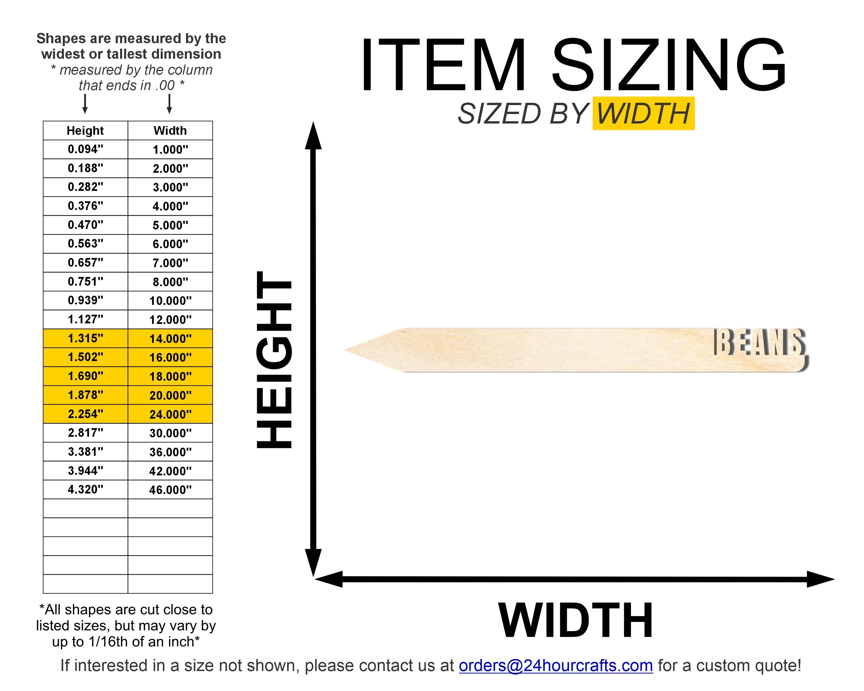 Unfinished Wood Beans Garden Stake | DIY Craft Cutout | up to 24" DIY - Image 2