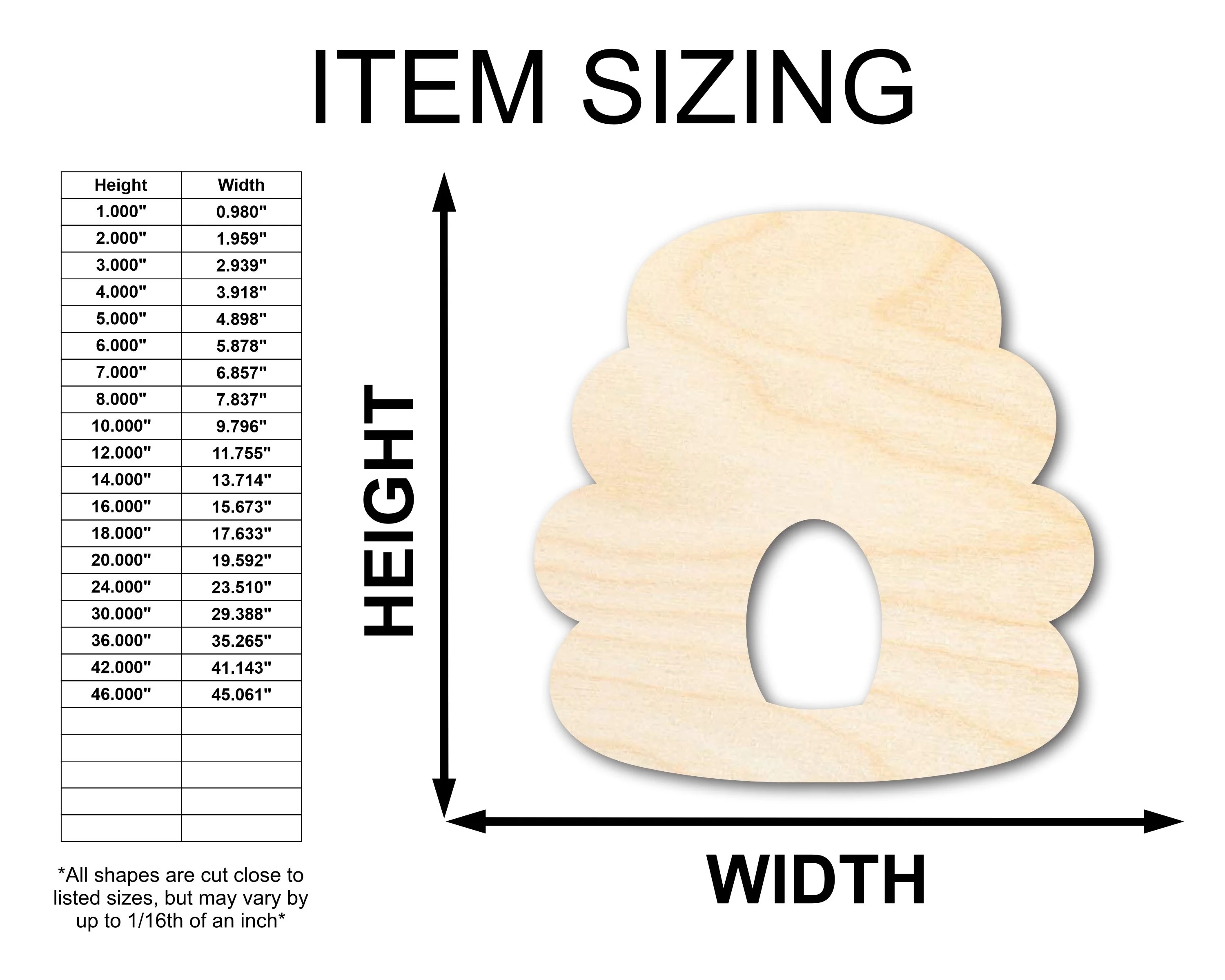 Unfinished Wood Beehive Shape - Craft - up to 46" - Image 2