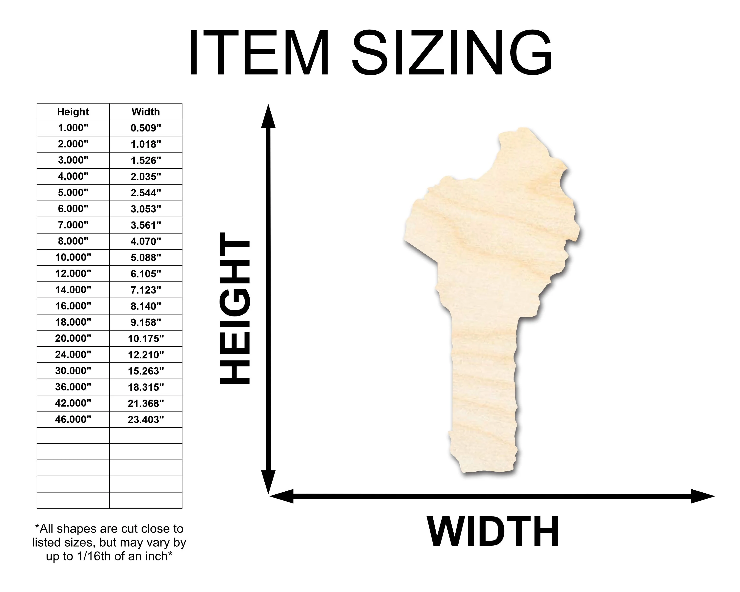 Unfinished Wood Benin Country Shape - West Africa Craft - up to 46" DIY - Image 2