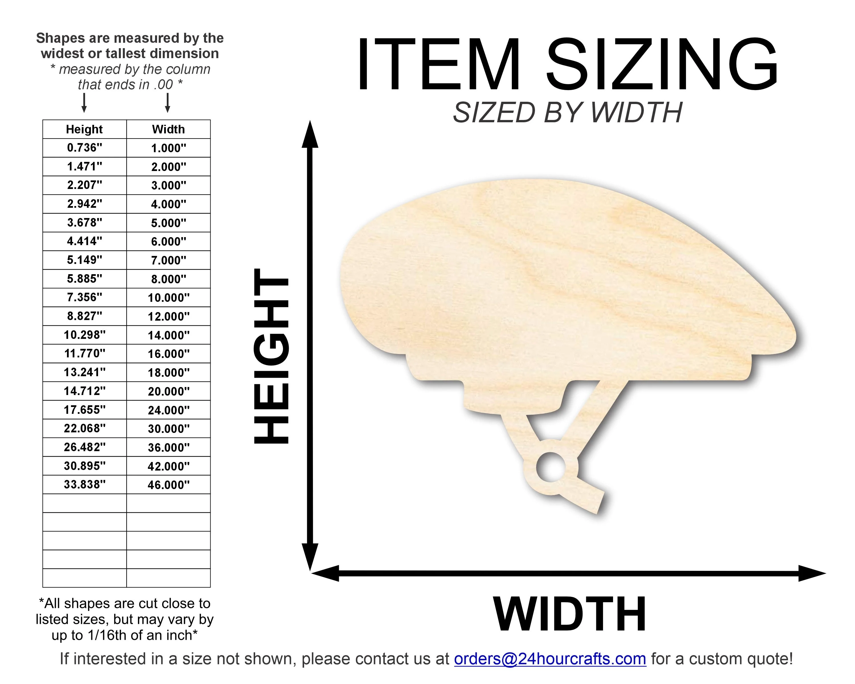 Unfinished Wood Bike Helmet Shape | DIY Craft Cutout | up to 46" DIY - Image 2