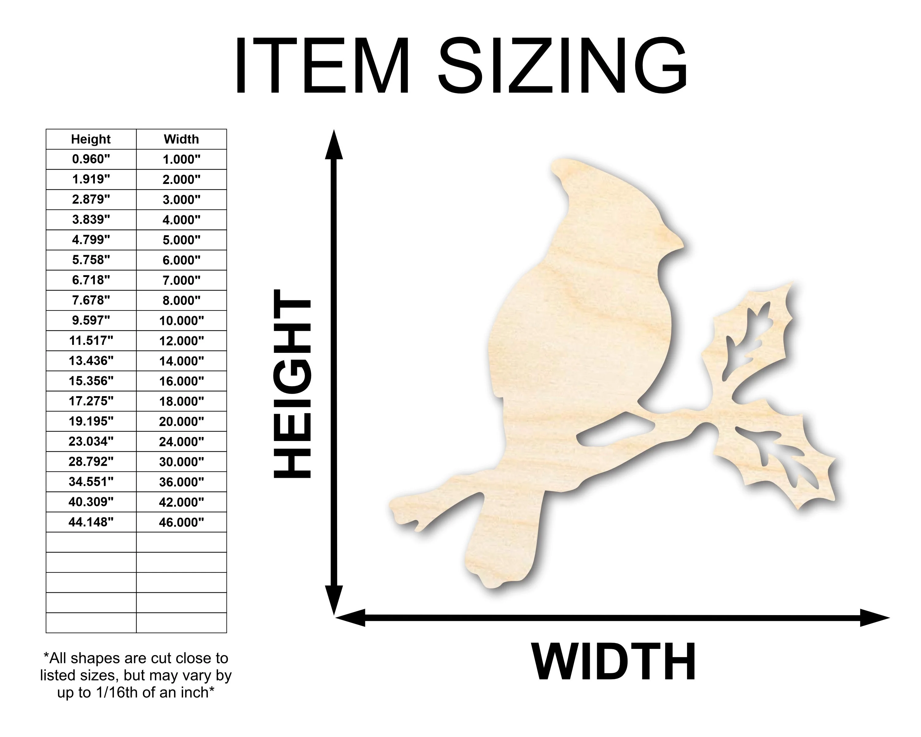 Unfinished Wood Bird on Branch Shape - Craft - up to 46" - Image 2