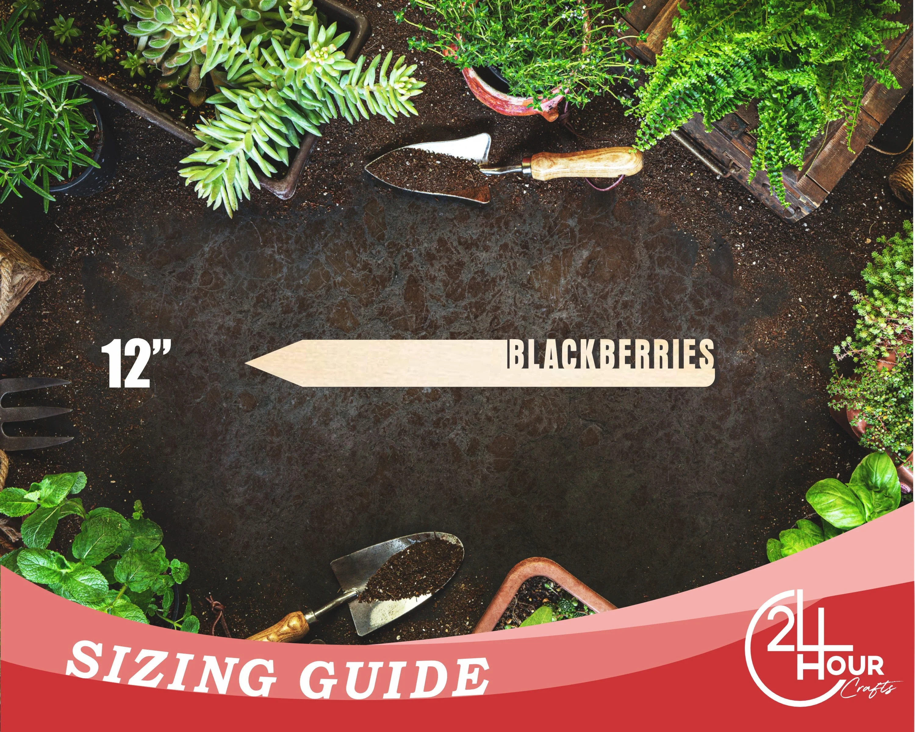 Unfinished Wood Blackberries Garden Stake | DIY Craft Cutout | up to 24" DIY - Image 3