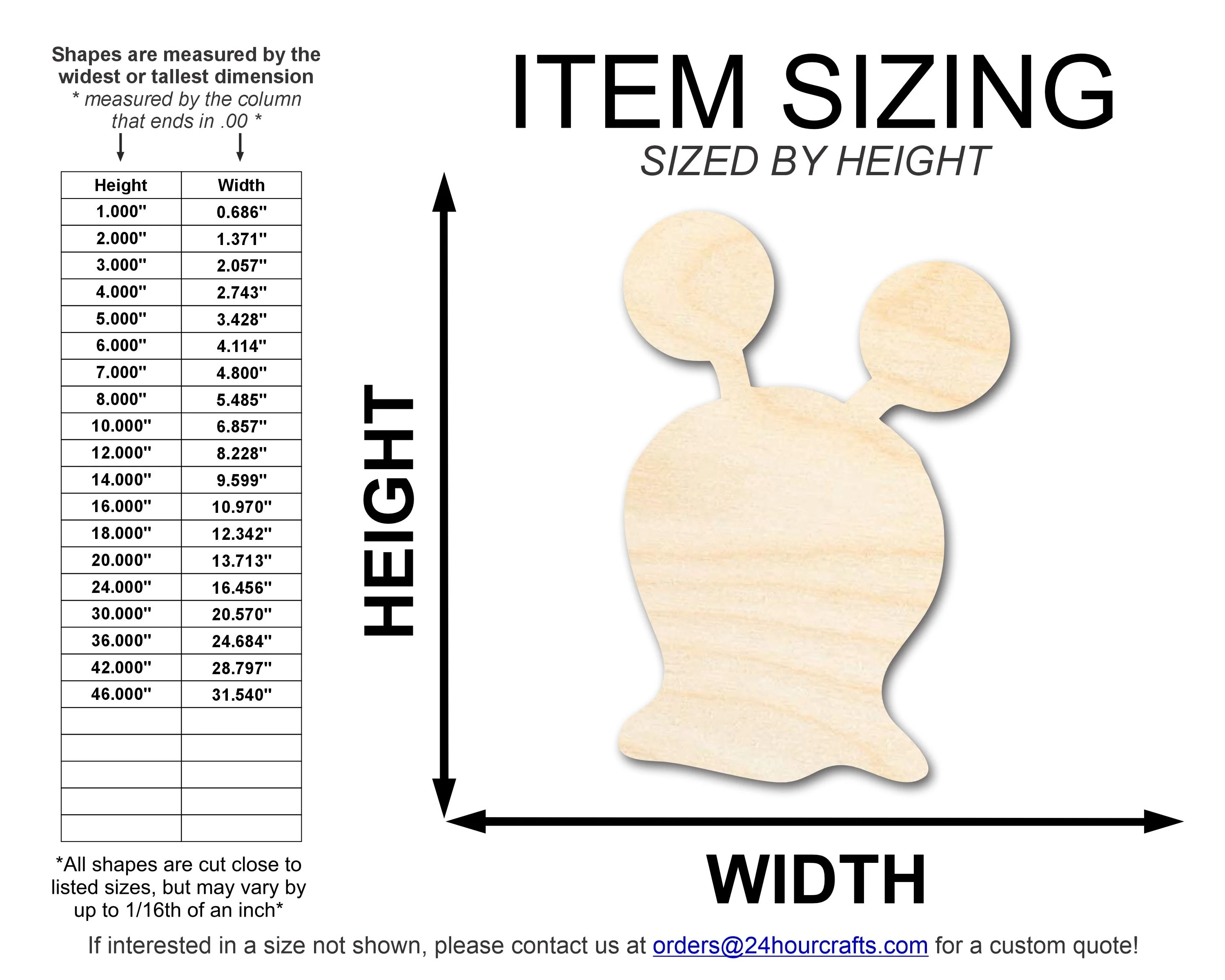 Unfinished Wood Blob Monster Shape | DIY Craft Cutout | up to 46" DIY - Image 2