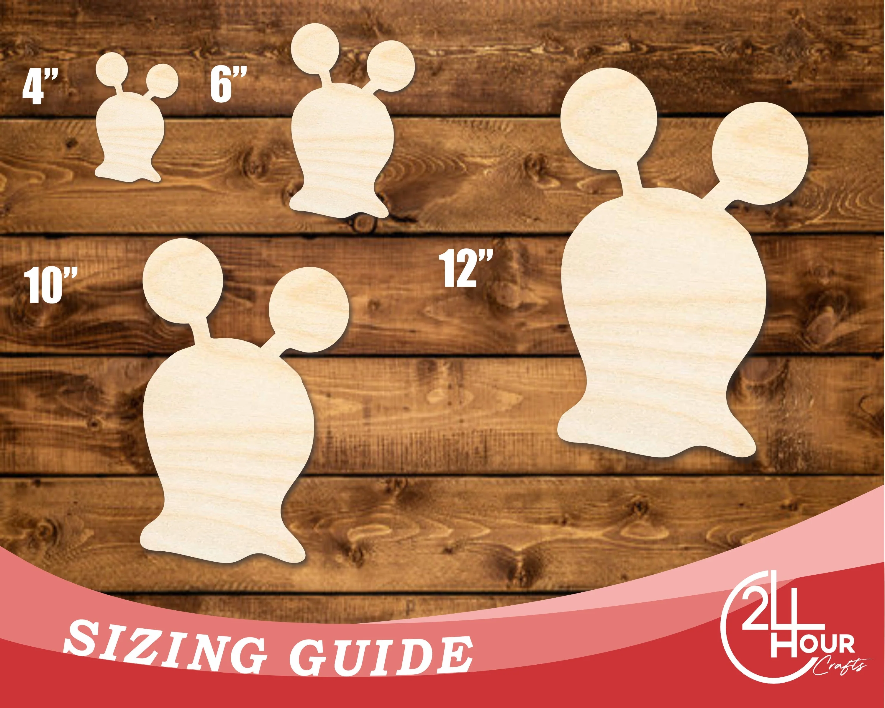 Unfinished Wood Blob Monster Shape | DIY Craft Cutout | up to 46" DIY - Image 3