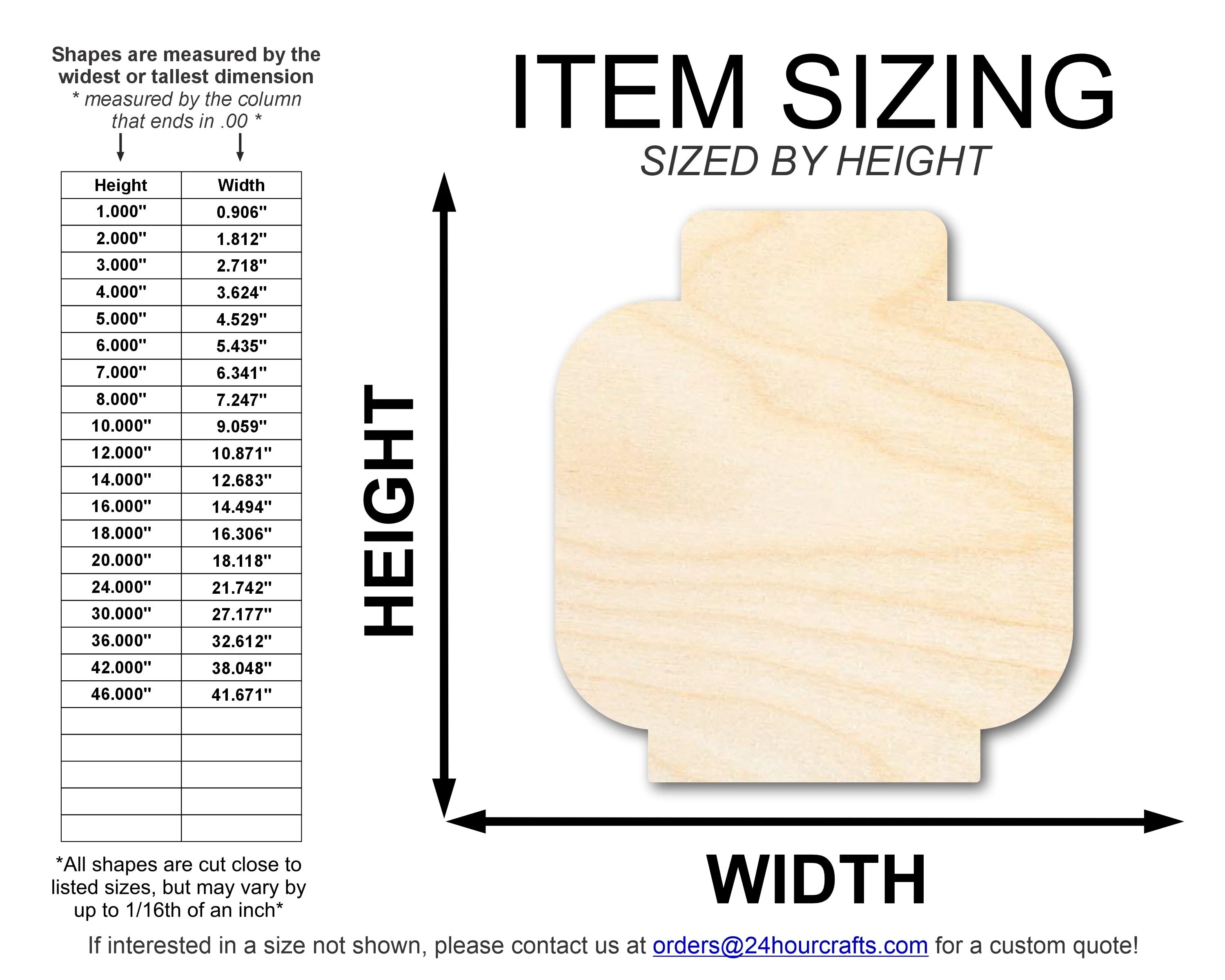 Unfinished Wood Block Head Shape | DIY Craft Cutout | up to 46" DIY - Image 2