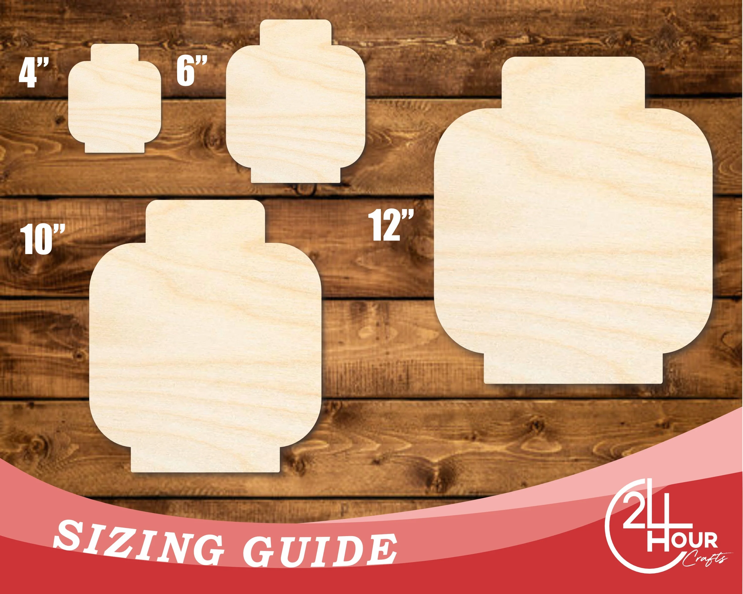 Unfinished Wood Block Head Shape | DIY Craft Cutout | up to 46" DIY - Image 3