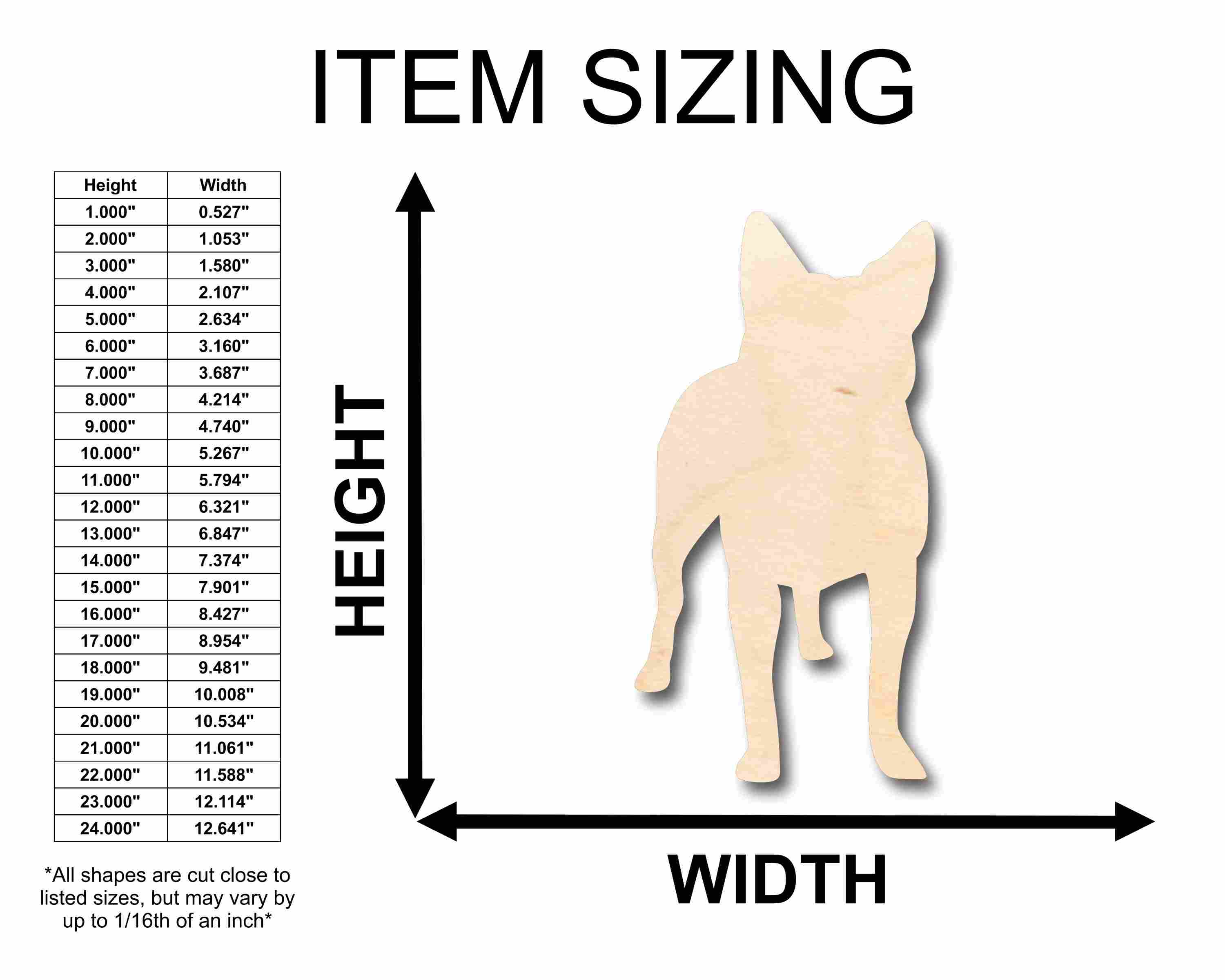 Unfinished Wood Blue Healer Dog Silhouette - Craft- up to 46" DIY - Image 2