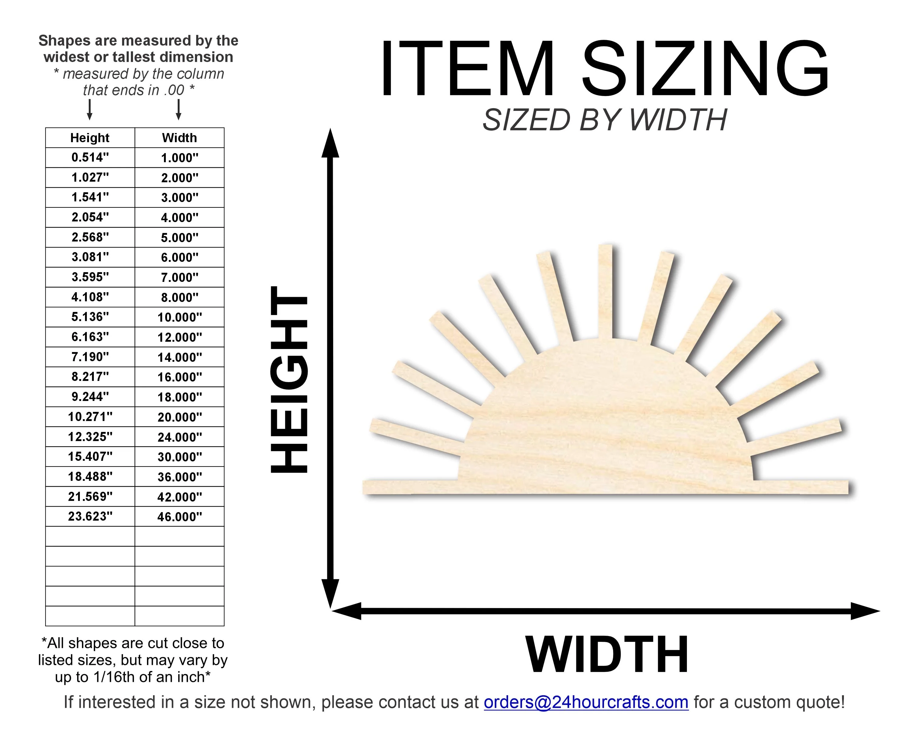 Unfinished Wood Boho Half Sun Shape | DIY Craft Cutout | up to 46" DIY - Image 2
