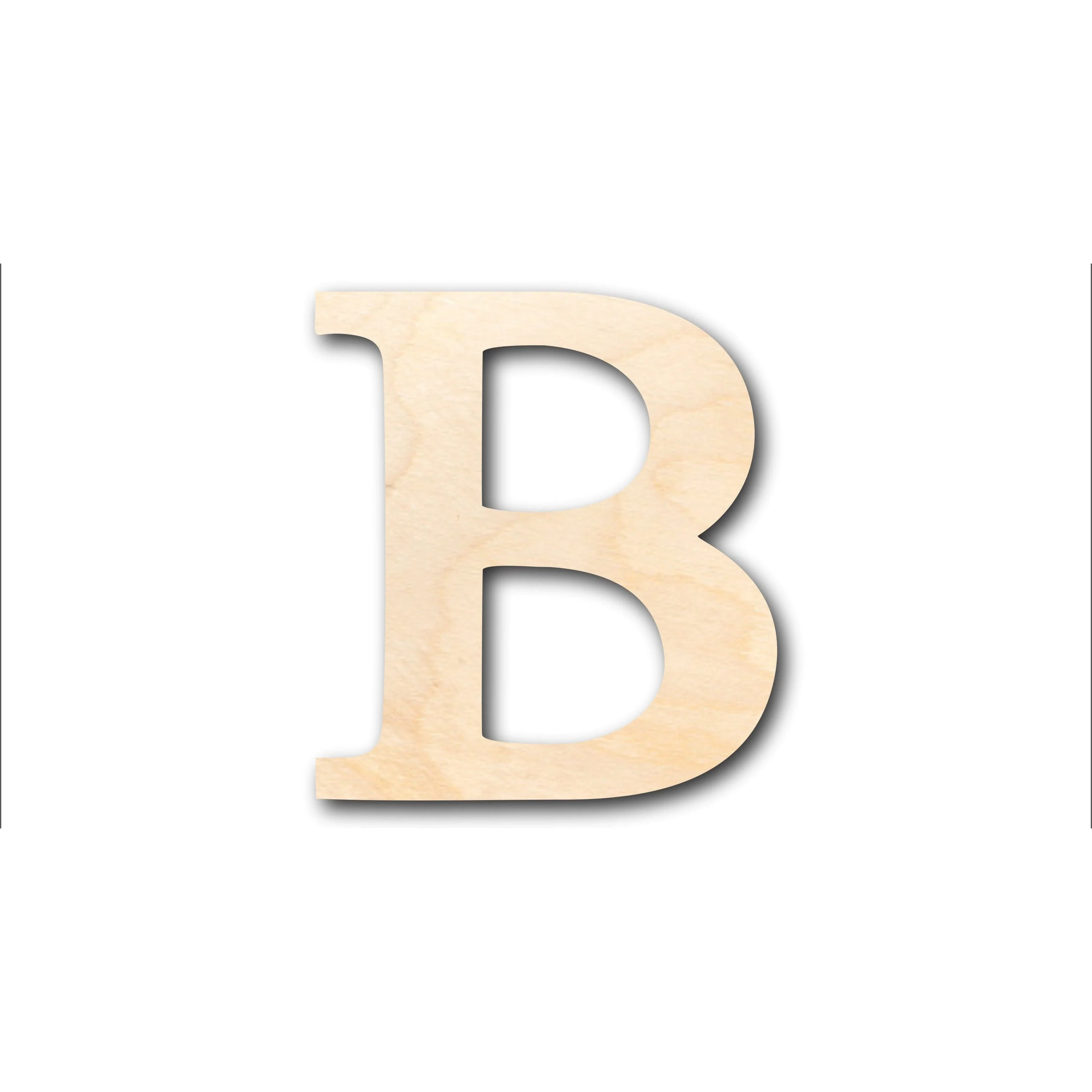 Unfinished Wood Bold Beta Shape - Craft - up to 46" DIY