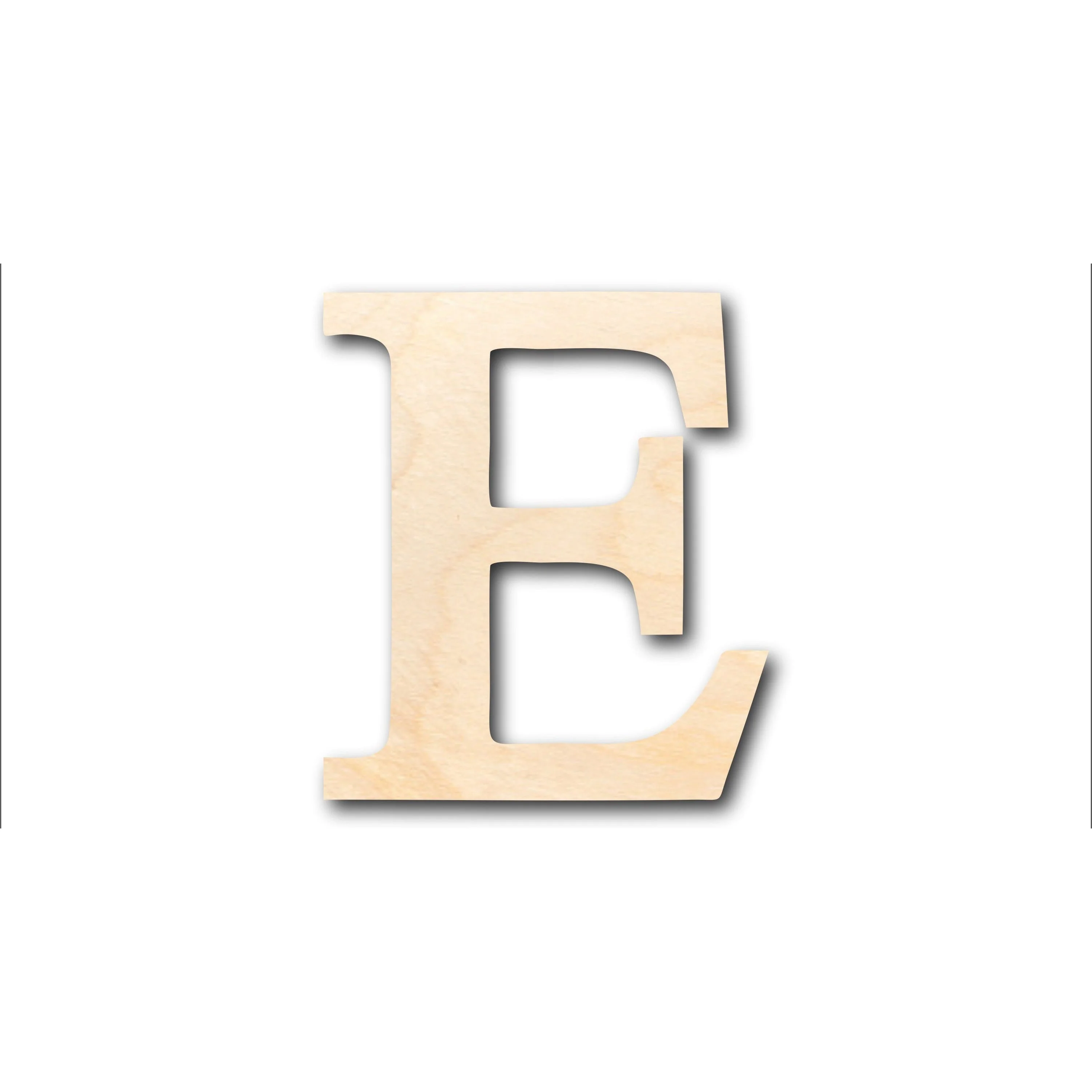 Unfinished Wood Bold Epsilon Shape - Craft - up to 46" DIY