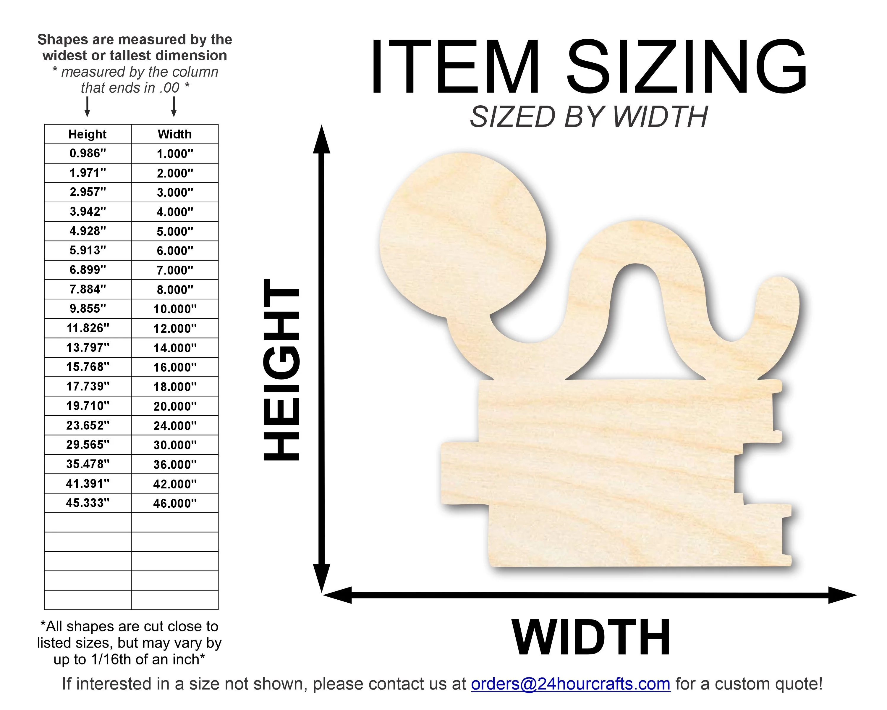 Unfinished Wood Bookworm Shape | DIY Craft Cutout | up to 46" DIY - Image 2