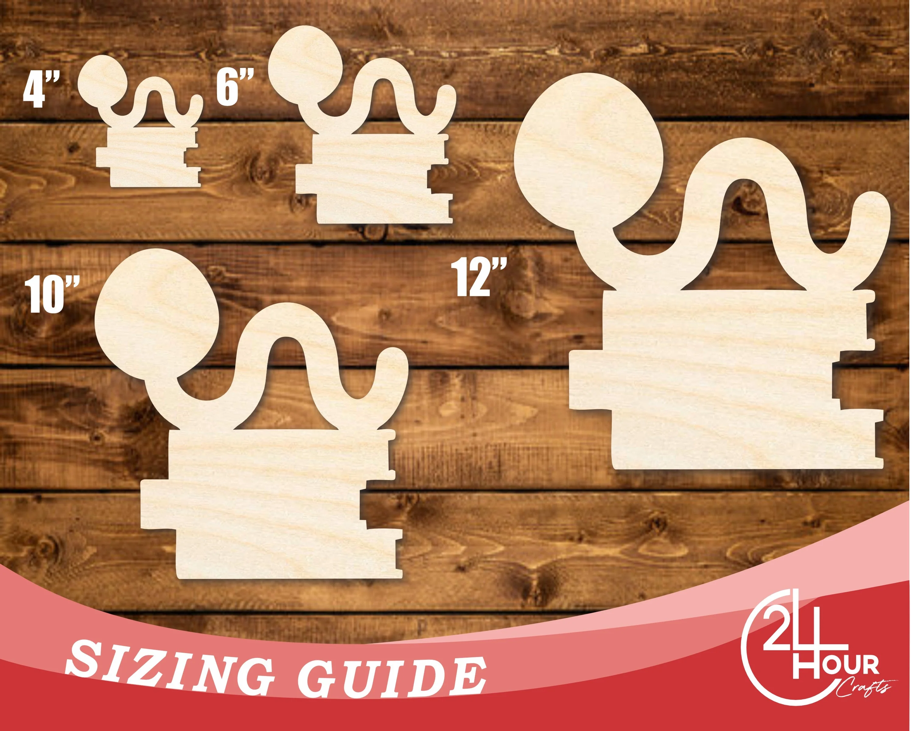 Unfinished Wood Bookworm Shape | DIY Craft Cutout | up to 46" DIY - Image 3