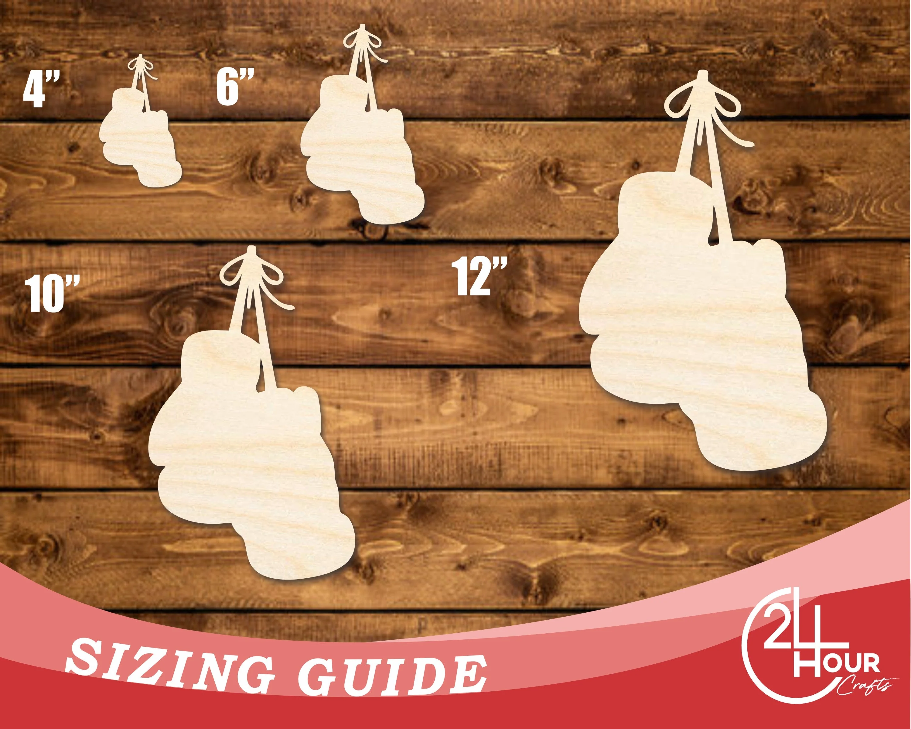Unfinished Wood Boxing Glove Shape | DIY Craft Cutout | up to 46" DIY - Image 3