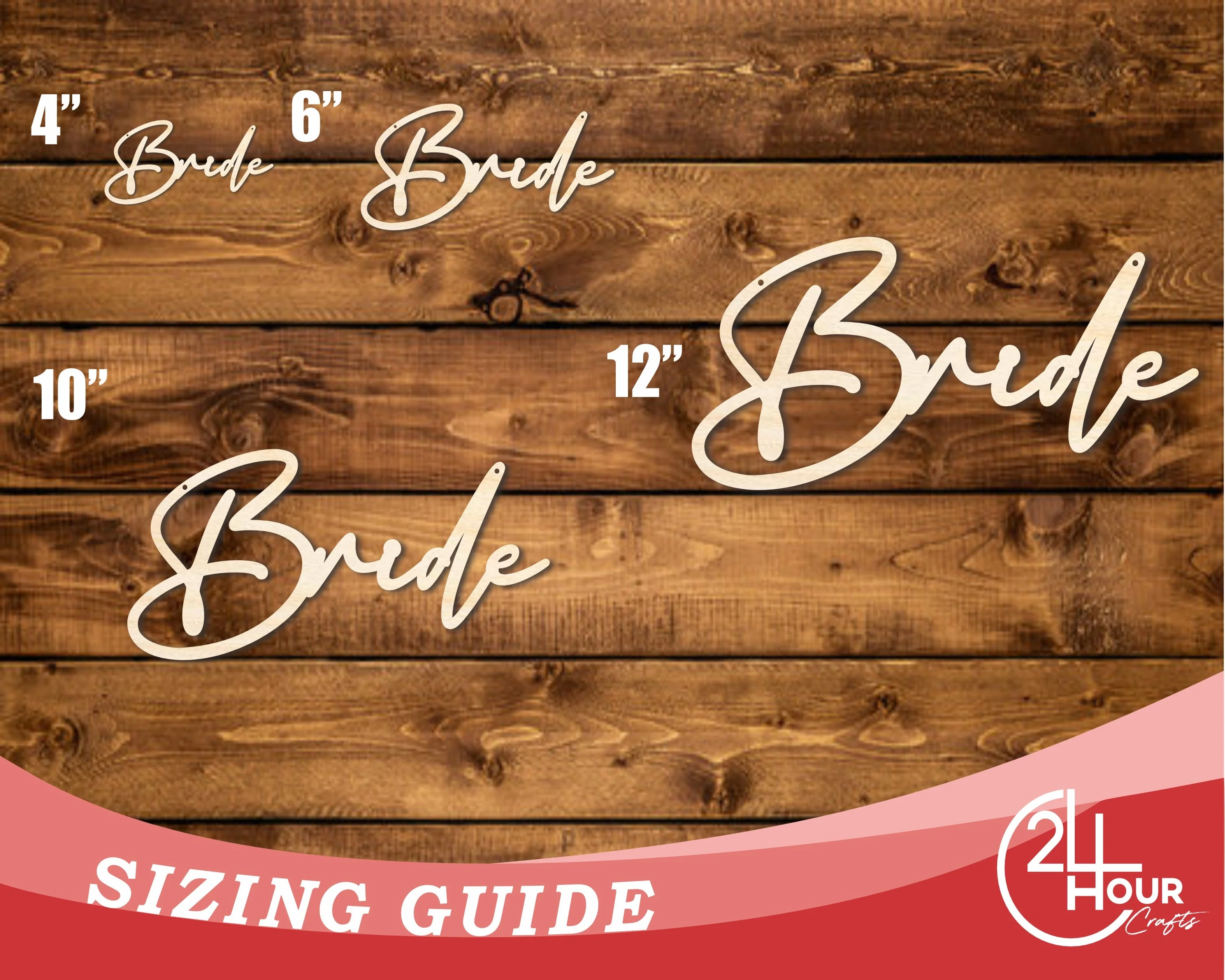 Unfinished Wood Bride Chair Sign | DIY Craft Cutout | up to 46" DIY - Image 3