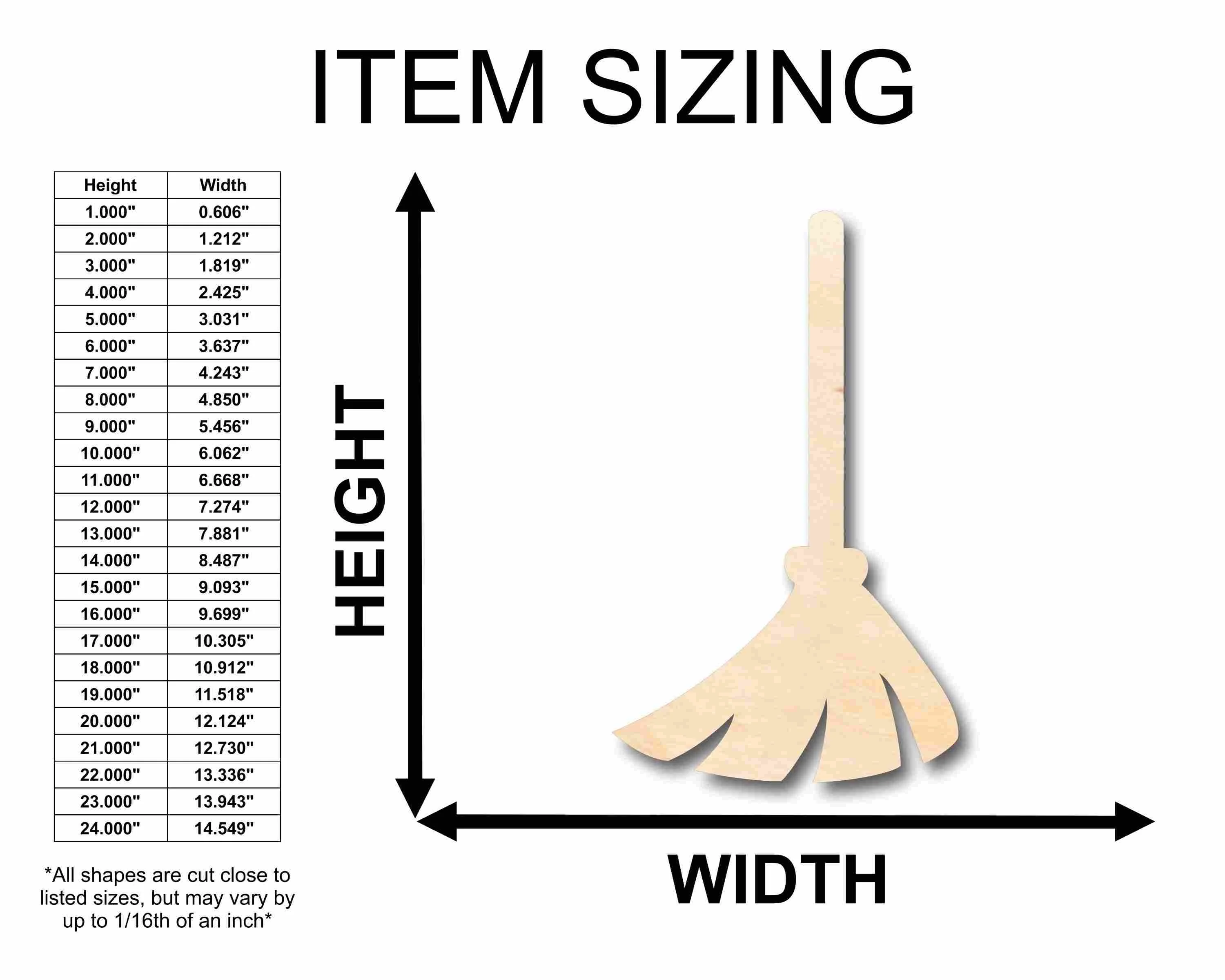 Unfinished Wood Broom Silhouette - Craft- up to 46" DIY - Image 2
