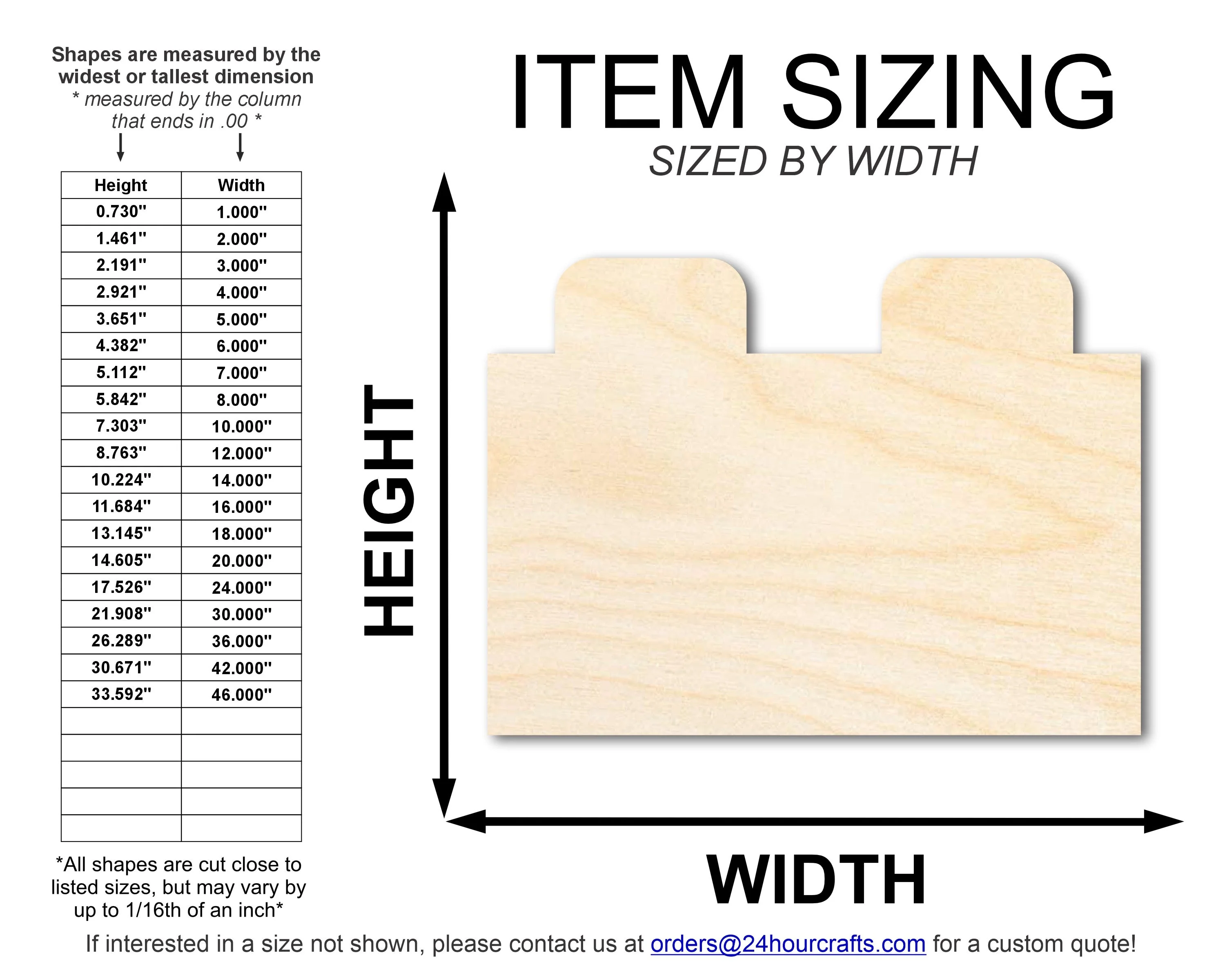 Unfinished Wood Building Block Shape | DIY Craft Cutout | up to 46" DIY - Image 2