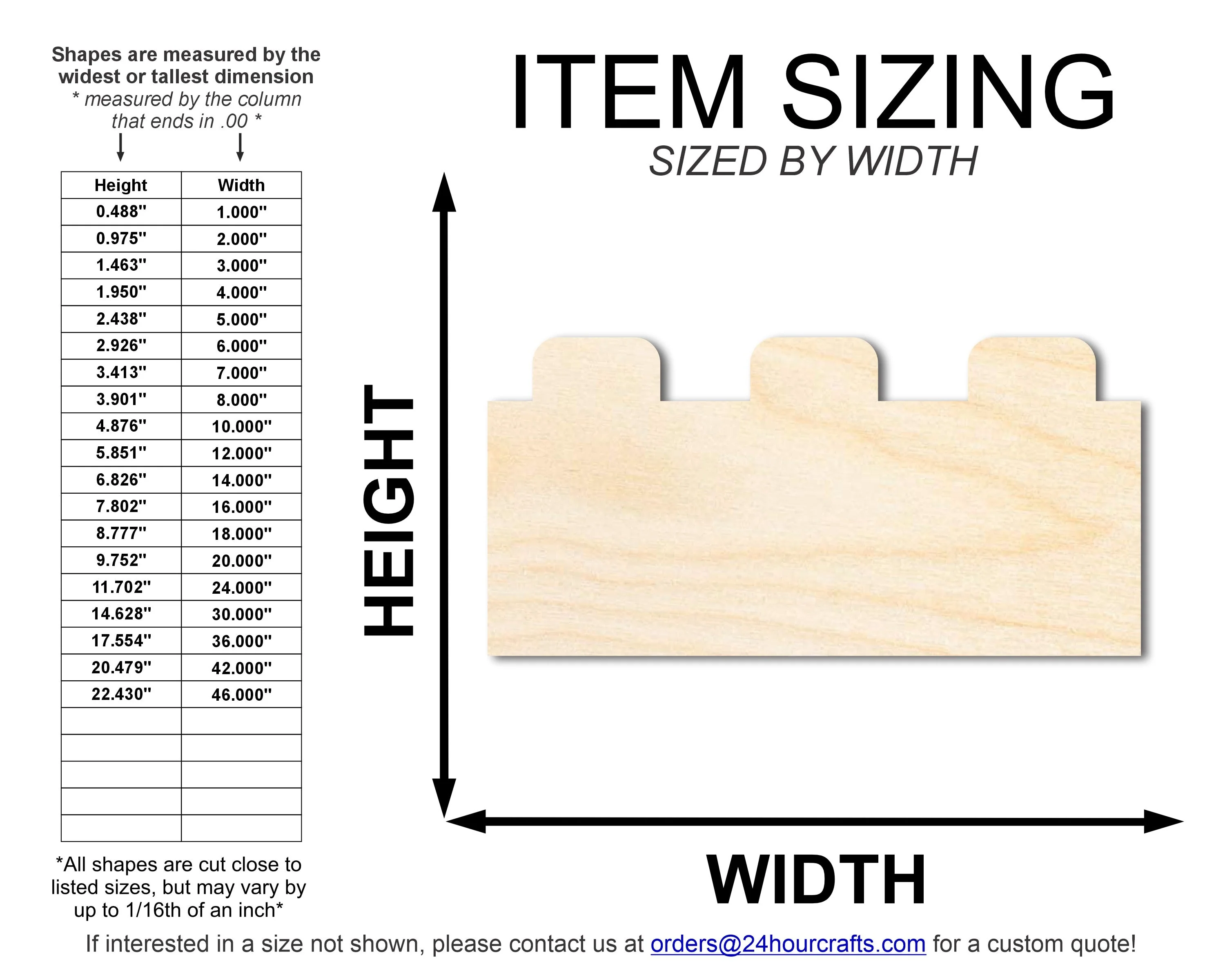 Unfinished Wood Building Blocks Shape | DIY Craft Cutout | up to 46" DIY - Image 2