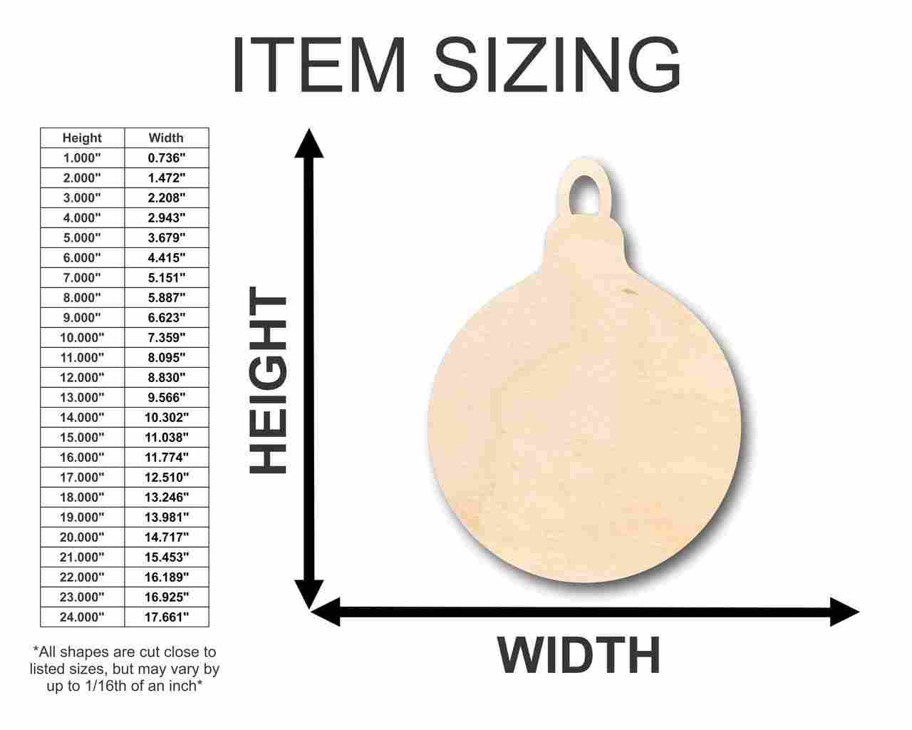 Unfinished Wood Bulb Shape - Christmas - Craft - up to 46" DIY - Image 2