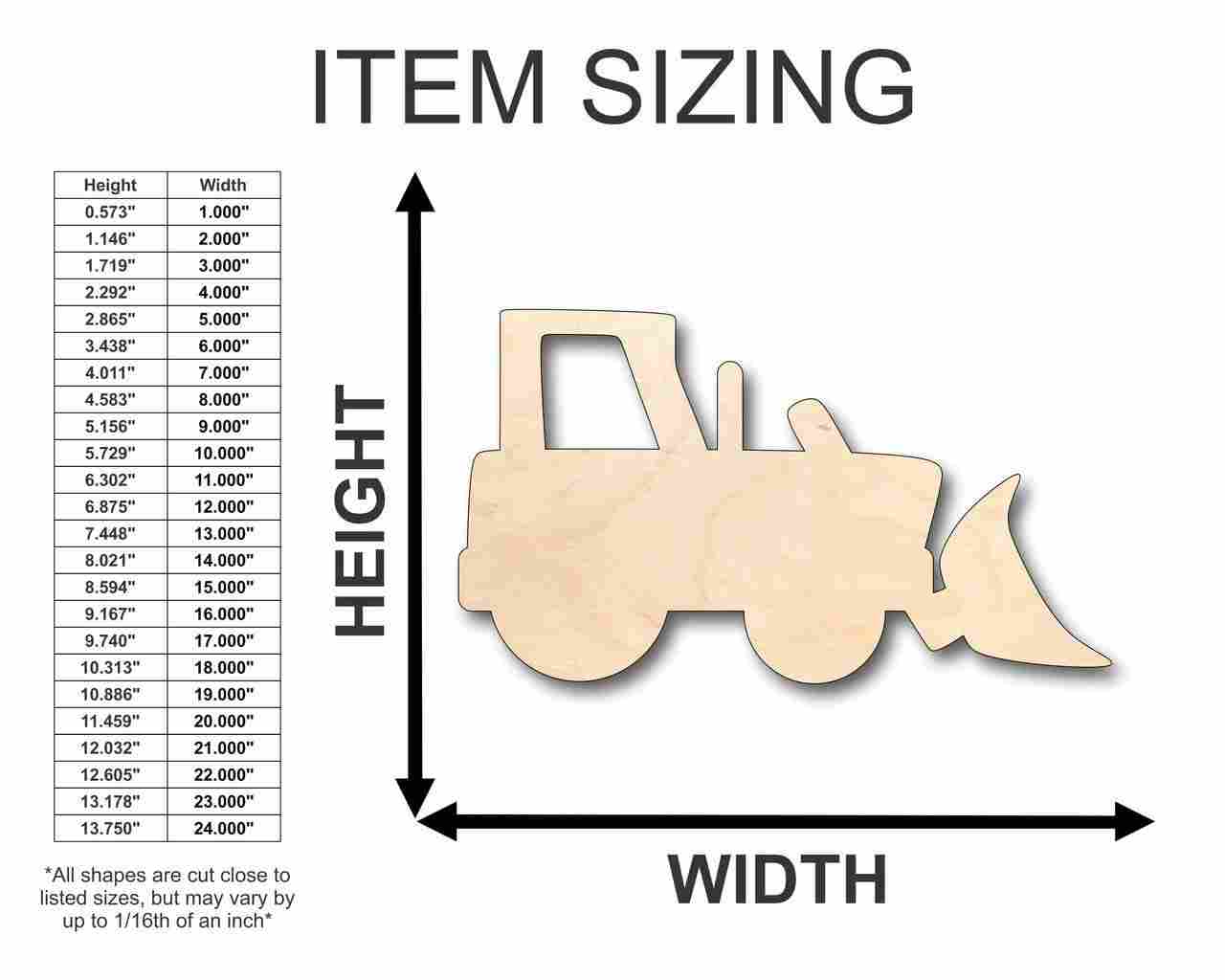 Unfinished Wood Bulldozer Shape - Craft - up to 46" DIY - Image 2