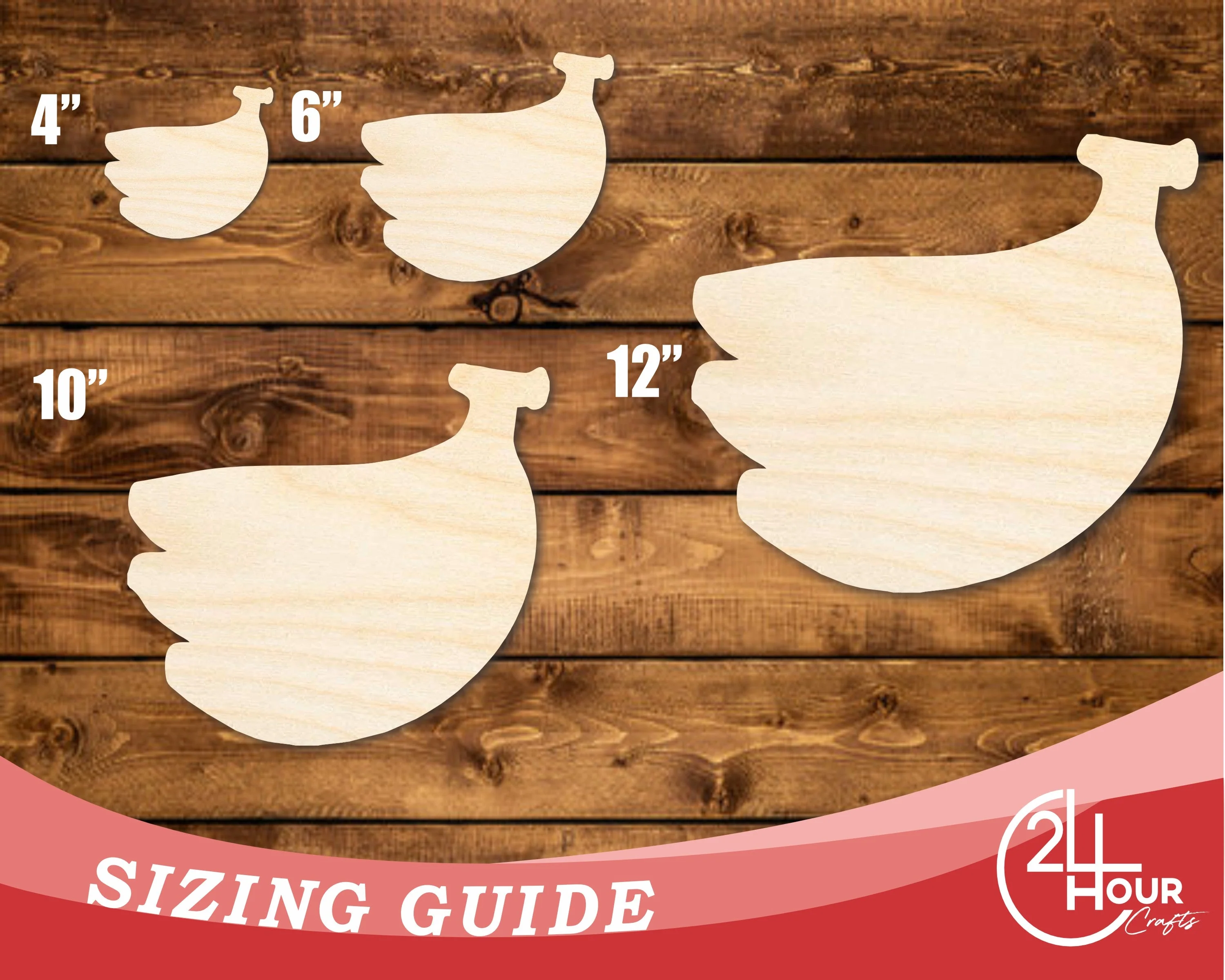Unfinished Wood Bunch of Bananas Shape | DIY Craft Cutout | up to 46" DIY - Image 3