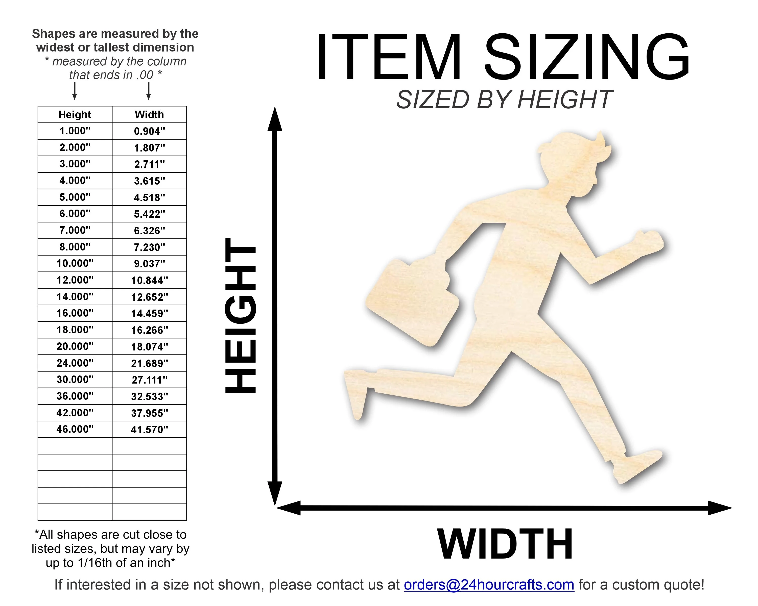 Unfinished Wood Business Man Shape | DIY Craft Cutout | up to 46" DIY - Image 2