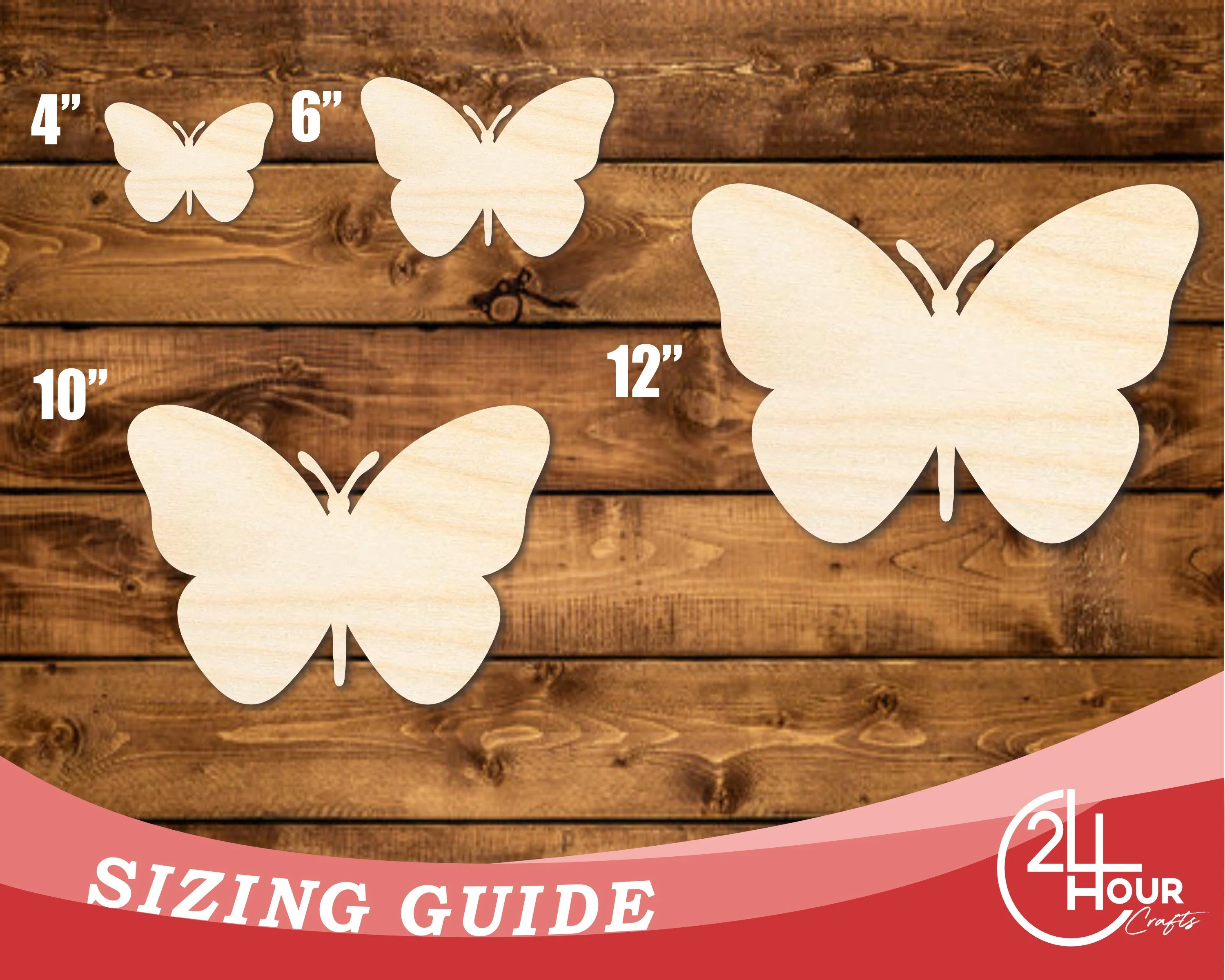 Unfinished Wood Butterfly Shape | JGrondz | DIY Craft Cutout | up to 46" DIY - Image 3