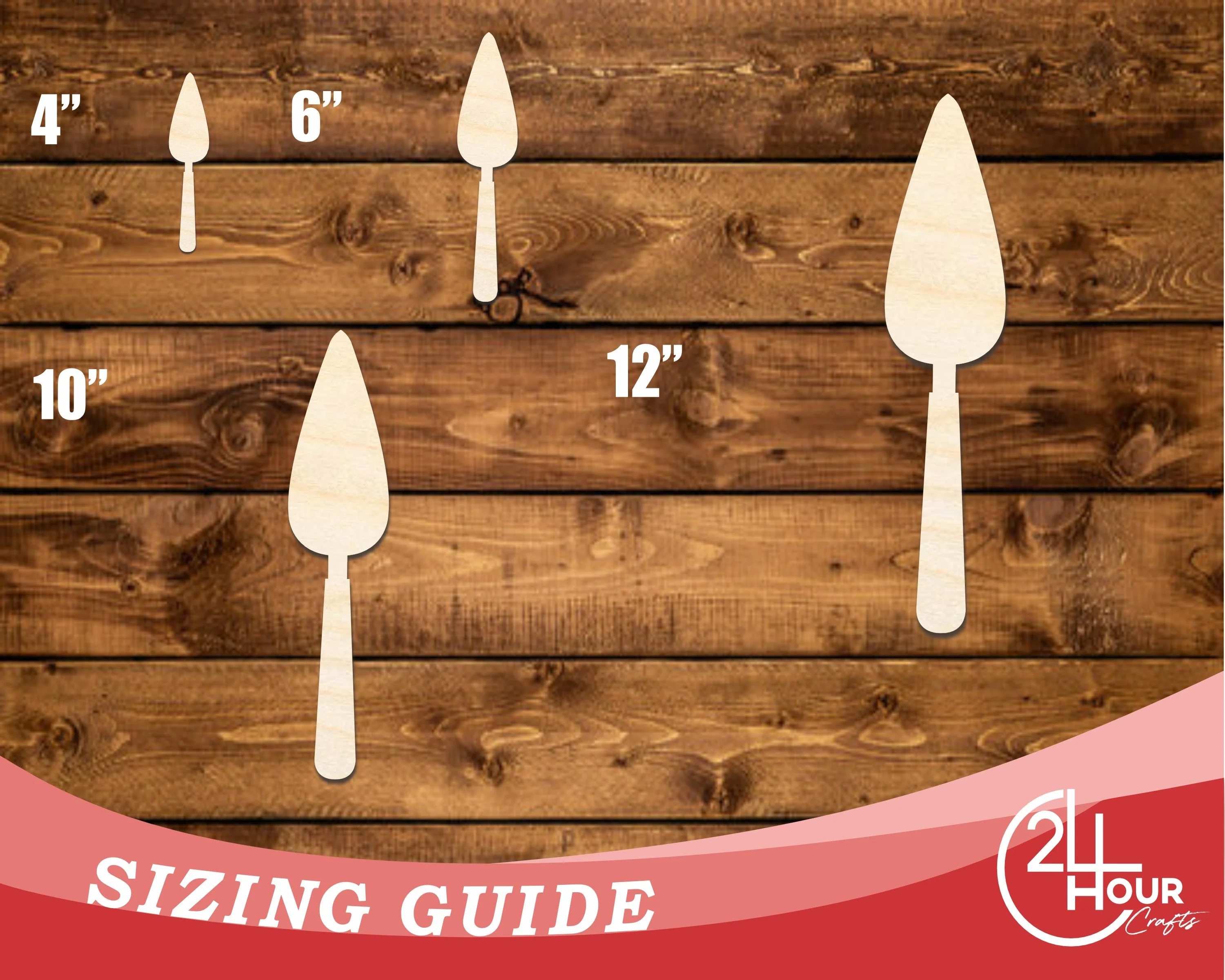 Unfinished Wood Cake Spatula Shape | DIY Craft Cutout | up to 46" DIY - Image 3